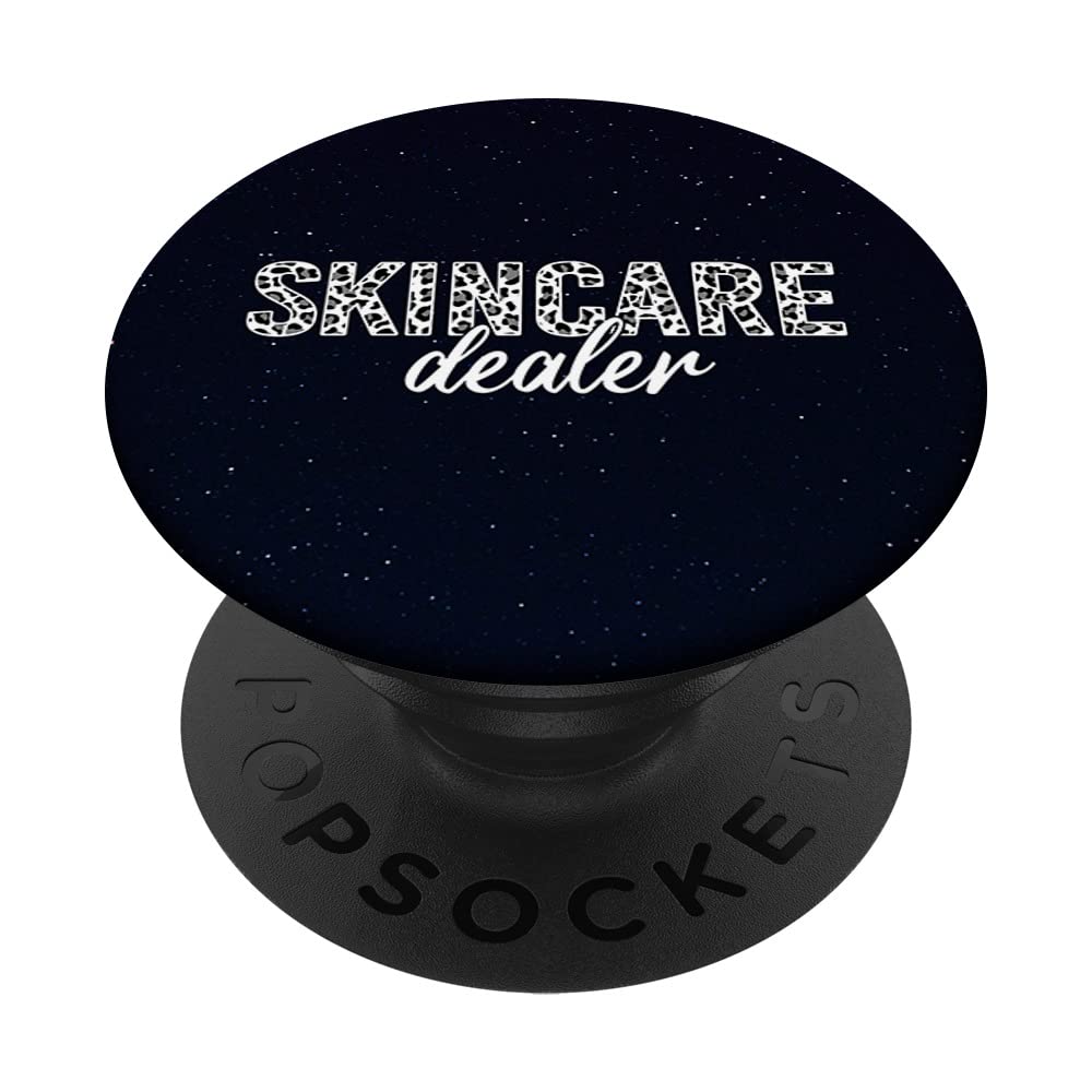 Professional Skincare Dealer & Esthetician Dermatologist Leopard Print PopSockets - Swappable PopGrip for Phone, Tablet & Laptop - Perfect for Spa, Salon & Medical Office Use