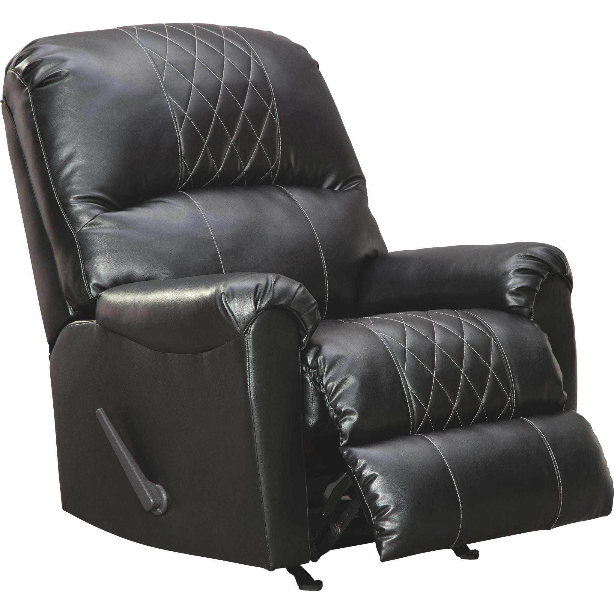 Betrillo Rocker Recliner Chair - Black - Comfortable Swivel Glider Recliner for Living Room, Nursery & Bedroom - Modern Upholstered Lounge Chair with Smooth Rocking Motion
