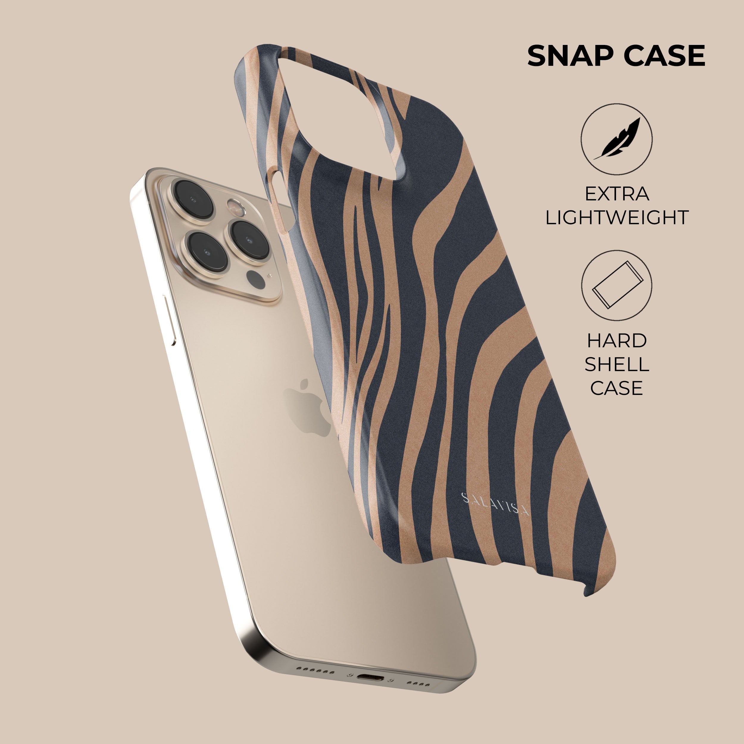 Premium Copper Zebra Pattern Phone Case - Durable & Stylish Protective Cover for iPhone & Samsung - Perfect for Everyday Use, Travel & Outdoor Adventures