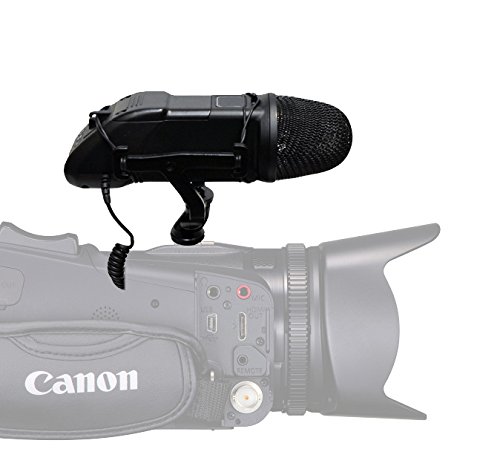 Professional Digital NC Microphone (Stereo/NRS) for Sony Cyber-Shot DSC-RX10 II - High-End Noise Cancelling Mic with Dead Cat Wind Muff for Vlogging, Streaming & Outdoor Recording