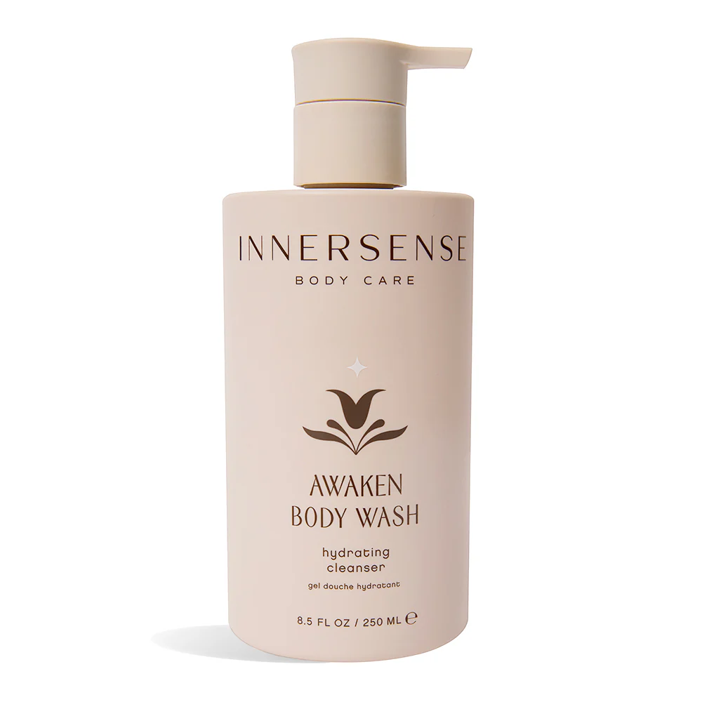 INNERSENSE Organic Beauty Awaken Hydrating Body Wash - Sulfate Free, Vegan & Cruelty Free - For Dry & Sensitive Skin - Perfect for Daily Shower & Spa Relaxation