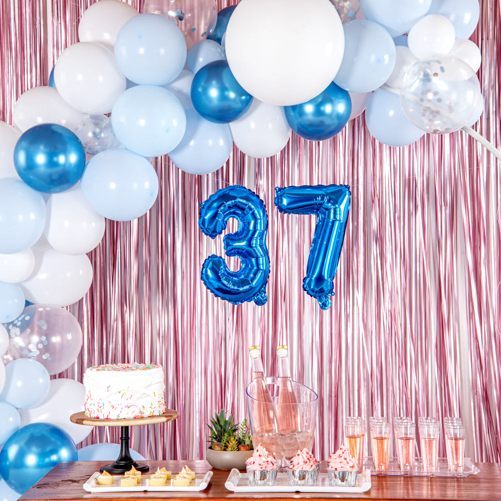 Balloonify Blue Mylar Number 7 Balloon - 16 Inch Large Foil Balloon for Birthday Parties, Baby Showers & Celebrations (1 Count Box)