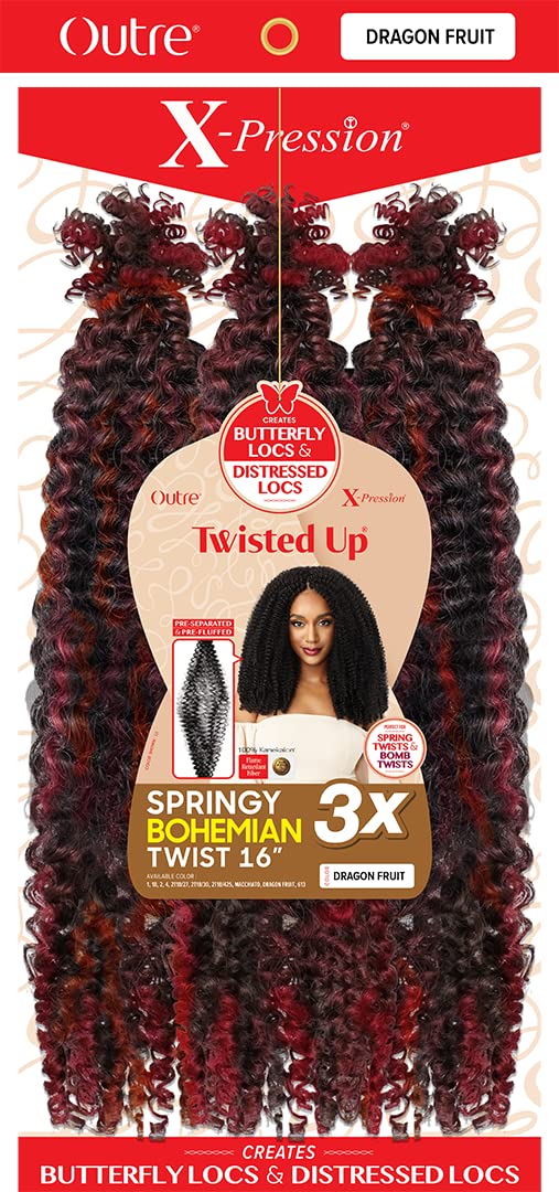 Outre Xpression Twisted Up Springy Bohemian Twist 3X Braiding Hair - 16