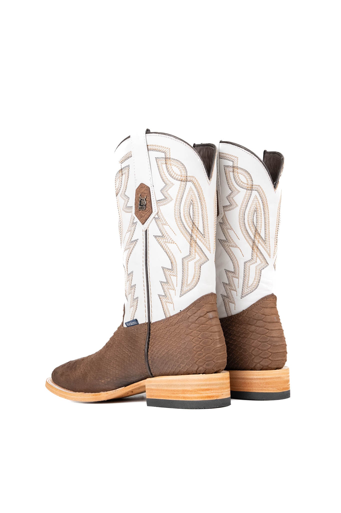 Renegade Python Square Toe Cowboy Boots for Men - Western Style Leather Boots with Exotic Snake Skin Design - Perfect for Rodeo, Country Dancing & Outdoor Adventures