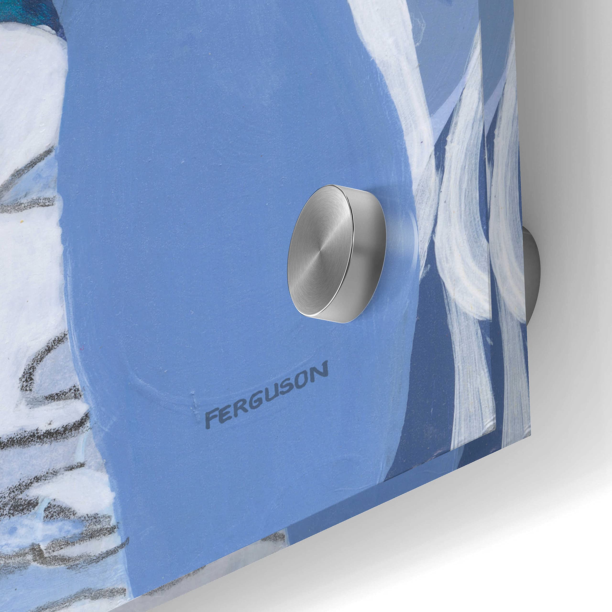 Epic Art 'Periwinkle' by Kathy Ferguson - 24x24 Inch Acrylic Glass Wall Painting - Modern Home Decor for Living Room, Bedroom & Office