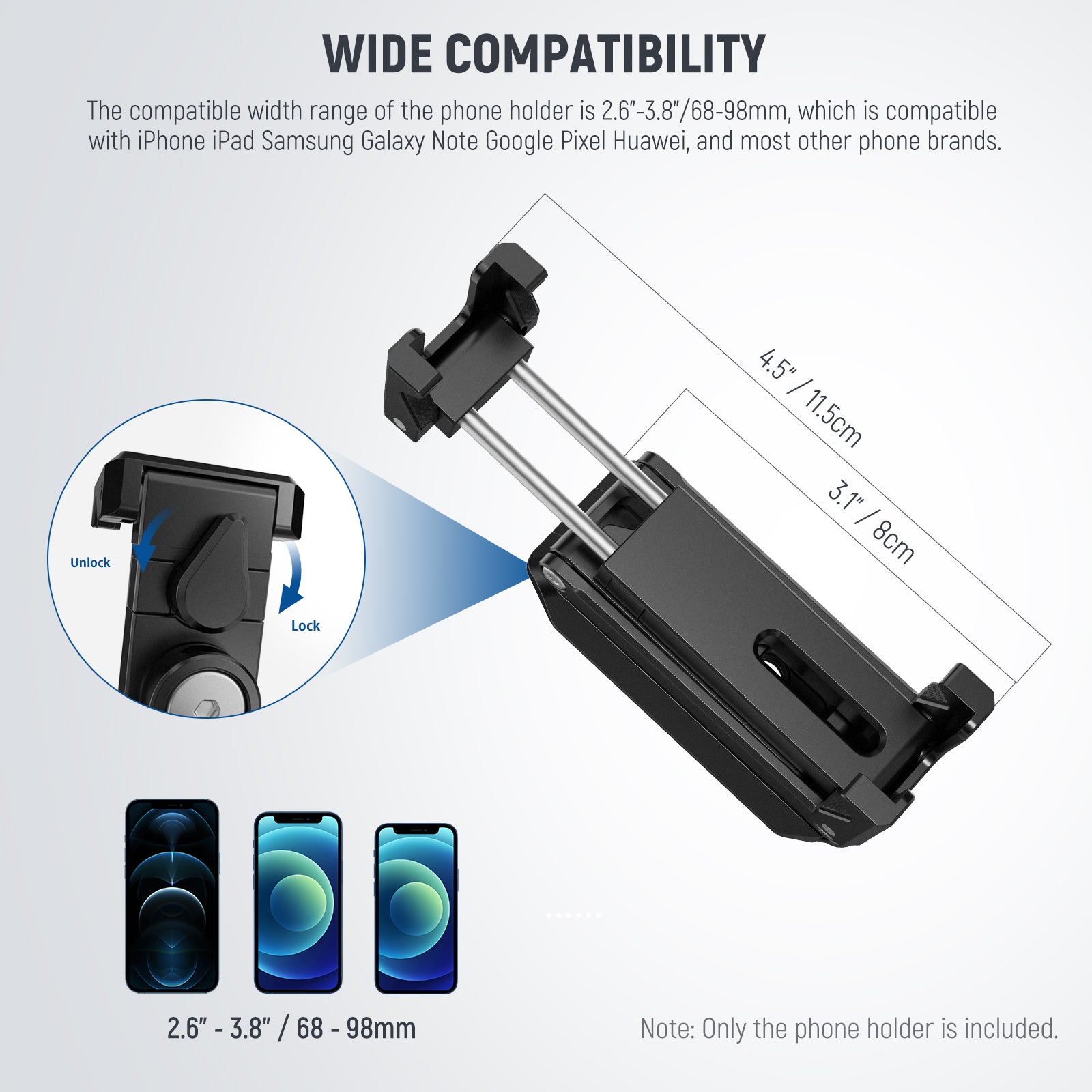NEEWER SP 04 Universal Smartphone Tripod Mount with Cold Shoe Adapter - Perfect for Vlogging, Live Streaming & Photography