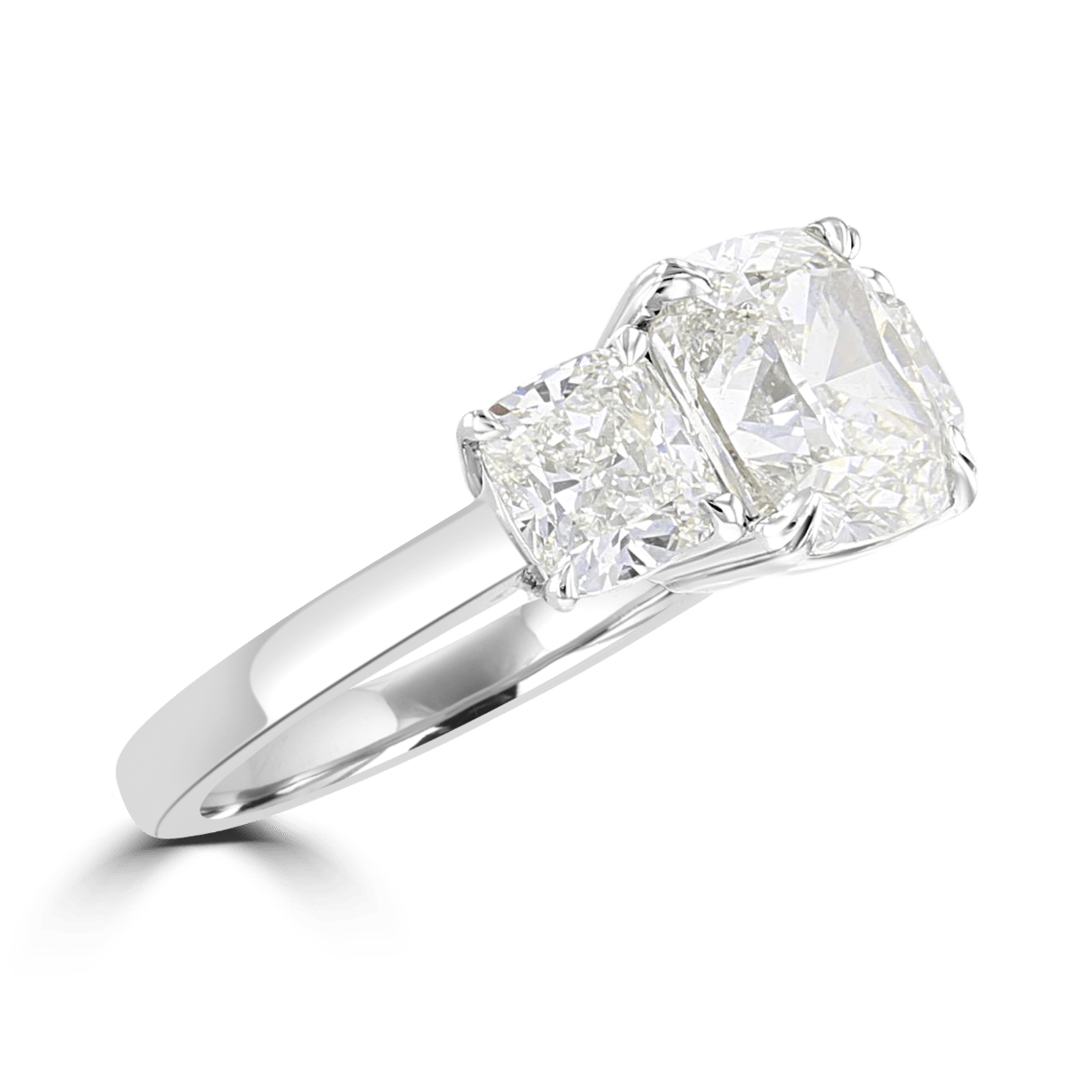 Platinum 6.02 CTW Cushion Cut Diamond 3 Stone Engagement Ring for Women - Perfect for Proposals, Anniversaries & Special Occasions