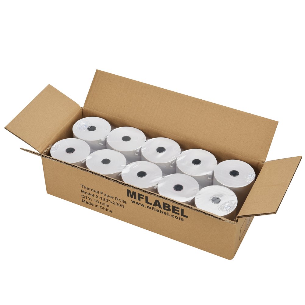 MFLABEL 10 Rolls Thermal Receipt Paper - 3-1/8
