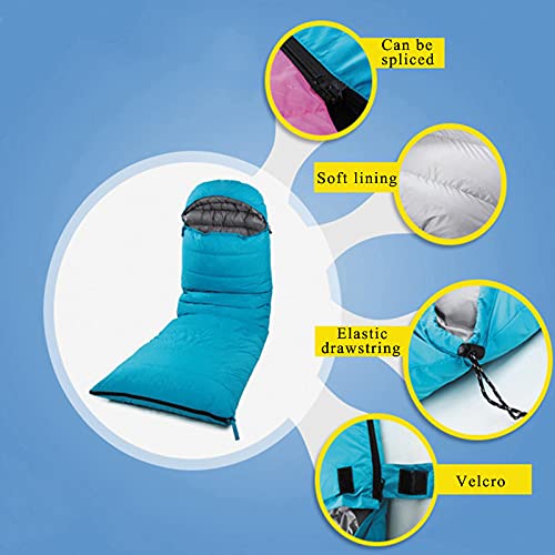 Thick Cold-Proof Portable Sleeping Bag for Adults - Soft & Durable Outdoor Camping Gear for Hiking, Backpacking, Picnics & Family Park Outings (Purple) - Perfect for Winter Camping, Backyard Sleepovers & Emergency Preparedness