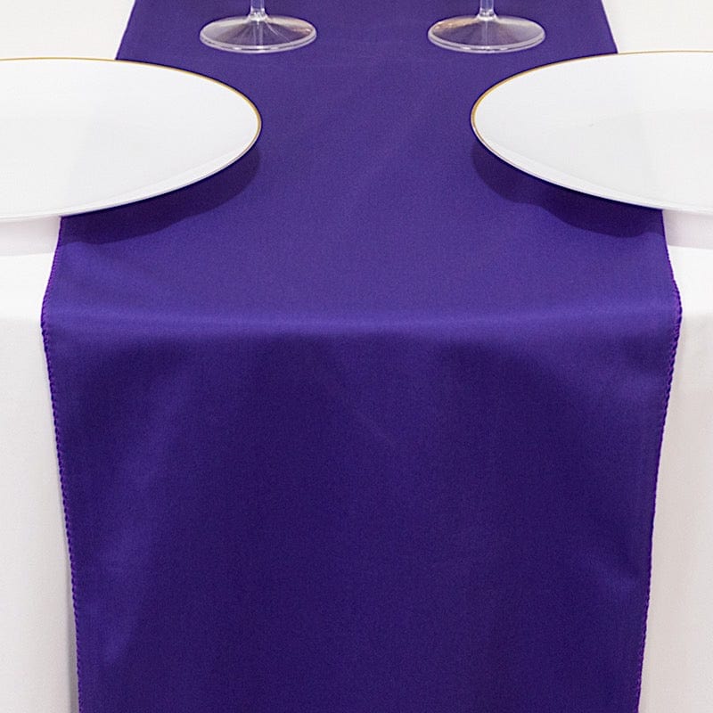12-Pack Premium Scuba Polyester Table Runners - 108 Inch Long Wrinkle-Resistant Dining Table Decor for Weddings, Parties & Holiday Celebrations