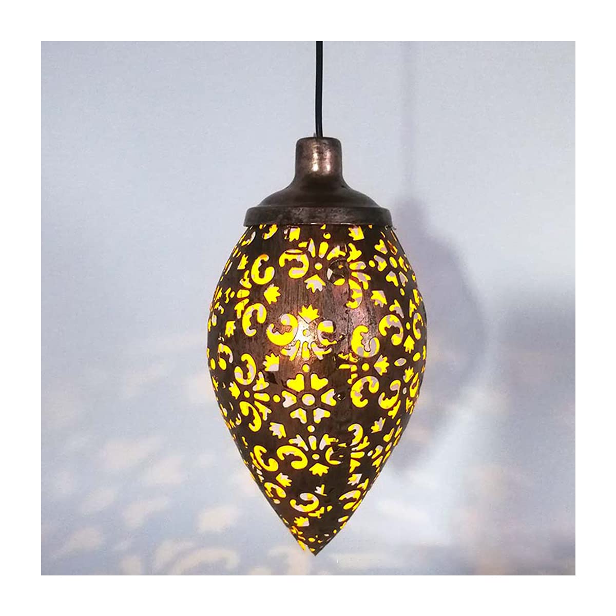 St. Mensch Solar Powered Outdoor Hanging Lantern - Waterproof Retro Solar Lights for Garden, Yard, Patio & Pathway Decor - Perfect for Evening Gatherings, Romantic Ambiance & Landscape Lighting