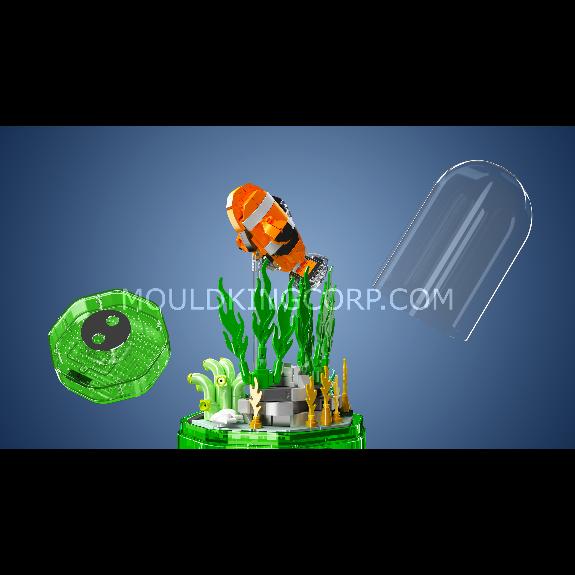Mould King 10102 Clownfish Music Box Building Blocks Set - 426 Pieces DIY Creative Construction Toy for Kids & Adults | Perfect Gift for Birthday, Christmas & Home Decoration | Fun Ocean-Themed STEM Educational Activity