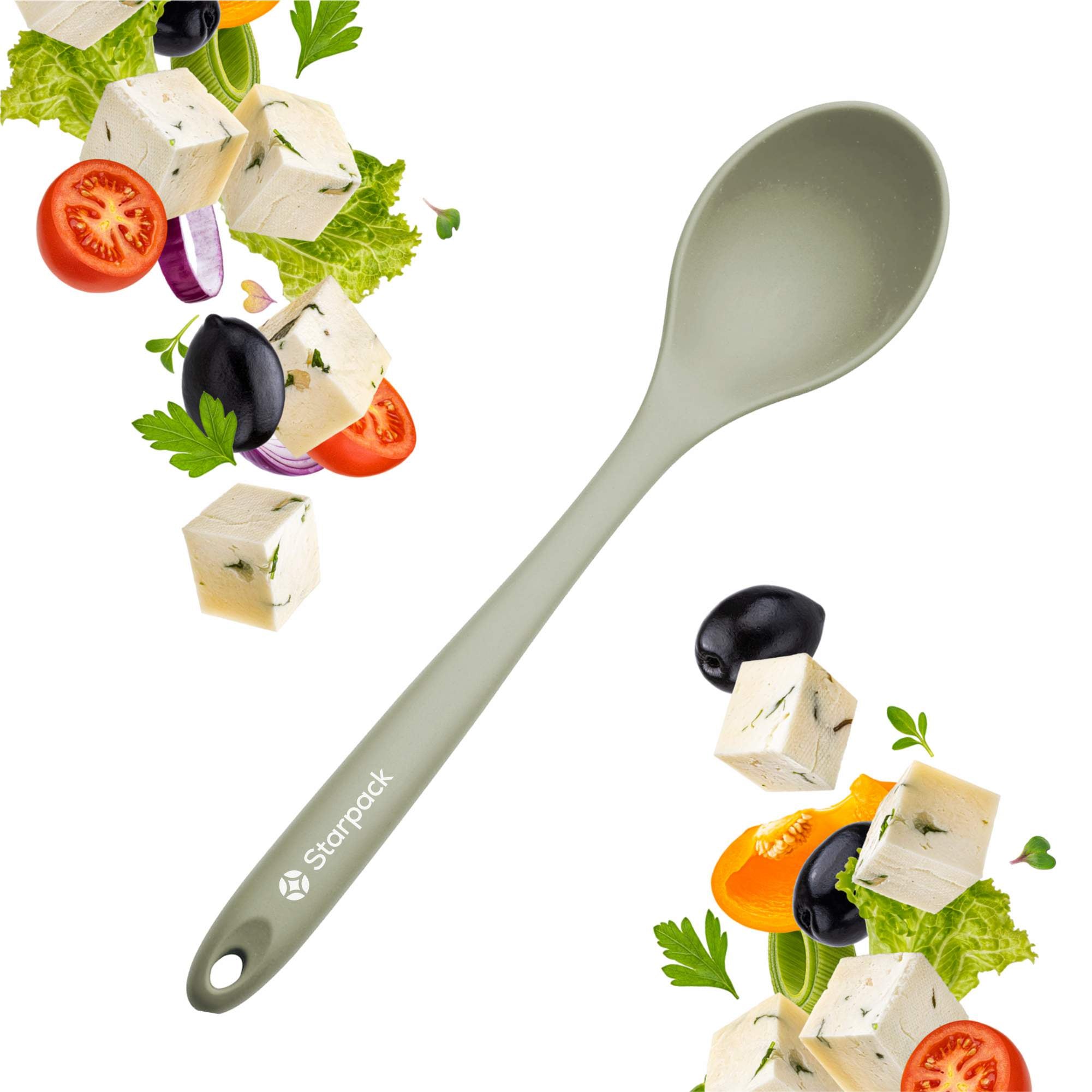 XL Silicone Serving Spoon - Extra Large Heat-Resistant Kitchen Utensil for Cooking, Baking & Serving - Perfect for Pasta, Salad, Soups & More