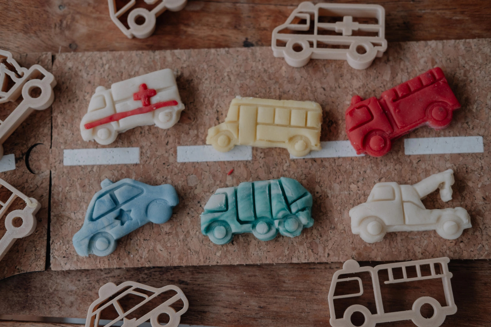 Eco-Friendly Playdough Cutter Set for Sensory Play & Service Vehicles - Perfect for Kids' Creative Play & Early Learning Activities