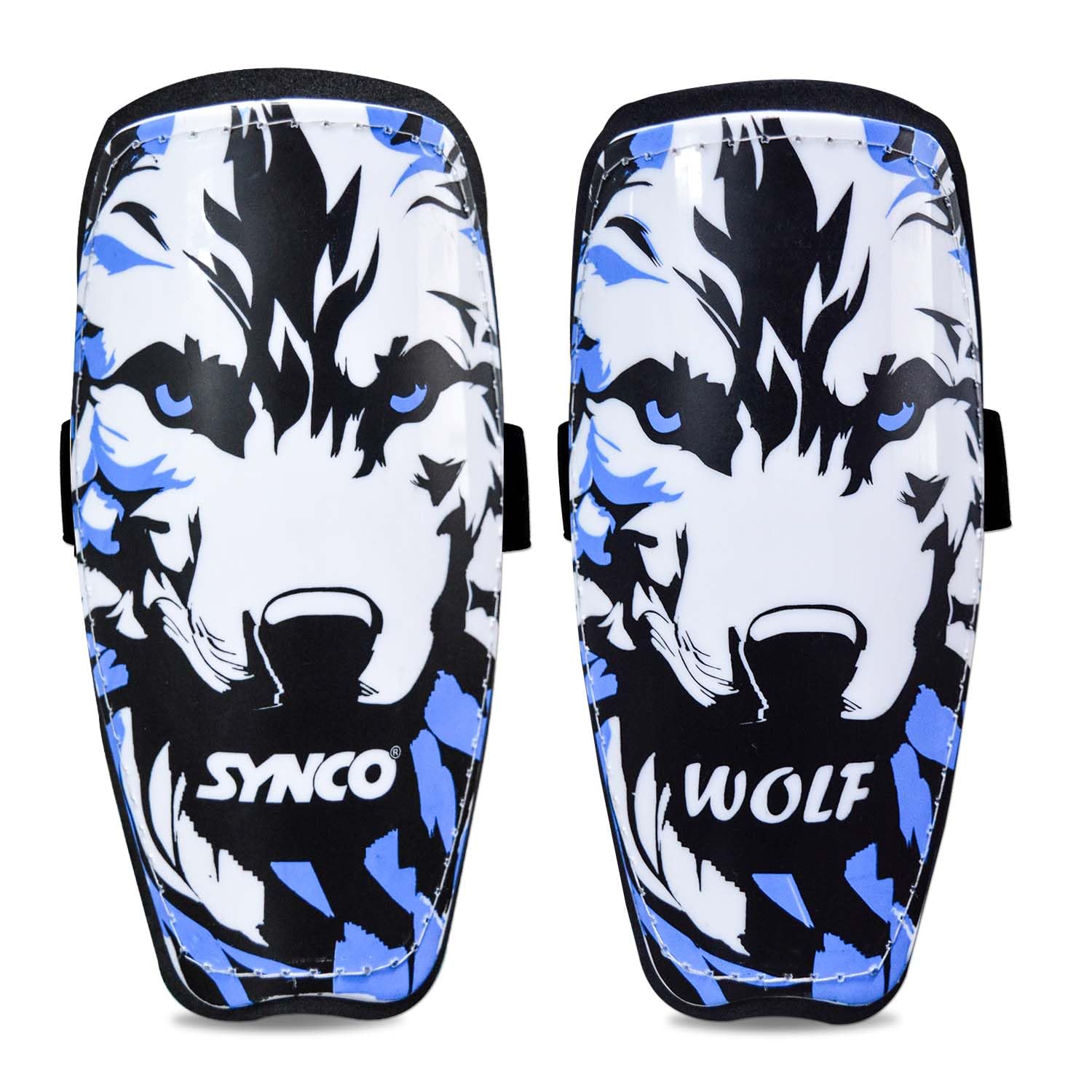 Synco Wolf Shin Guard - Professional Adjustable Football Shin Guards with Velcro Strap for Youth & Adults | Lightweight Durable Design for Superior Protection & Comfort | Perfect for Soccer Training, Matches & Outdoor Sports