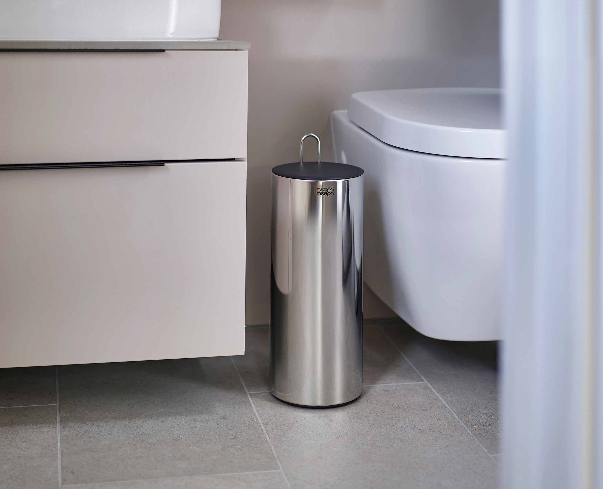 Premium Stainless Steel Hidden Toilet Paper Holder - Modern Bathroom Organizer for Home & Hotel Use