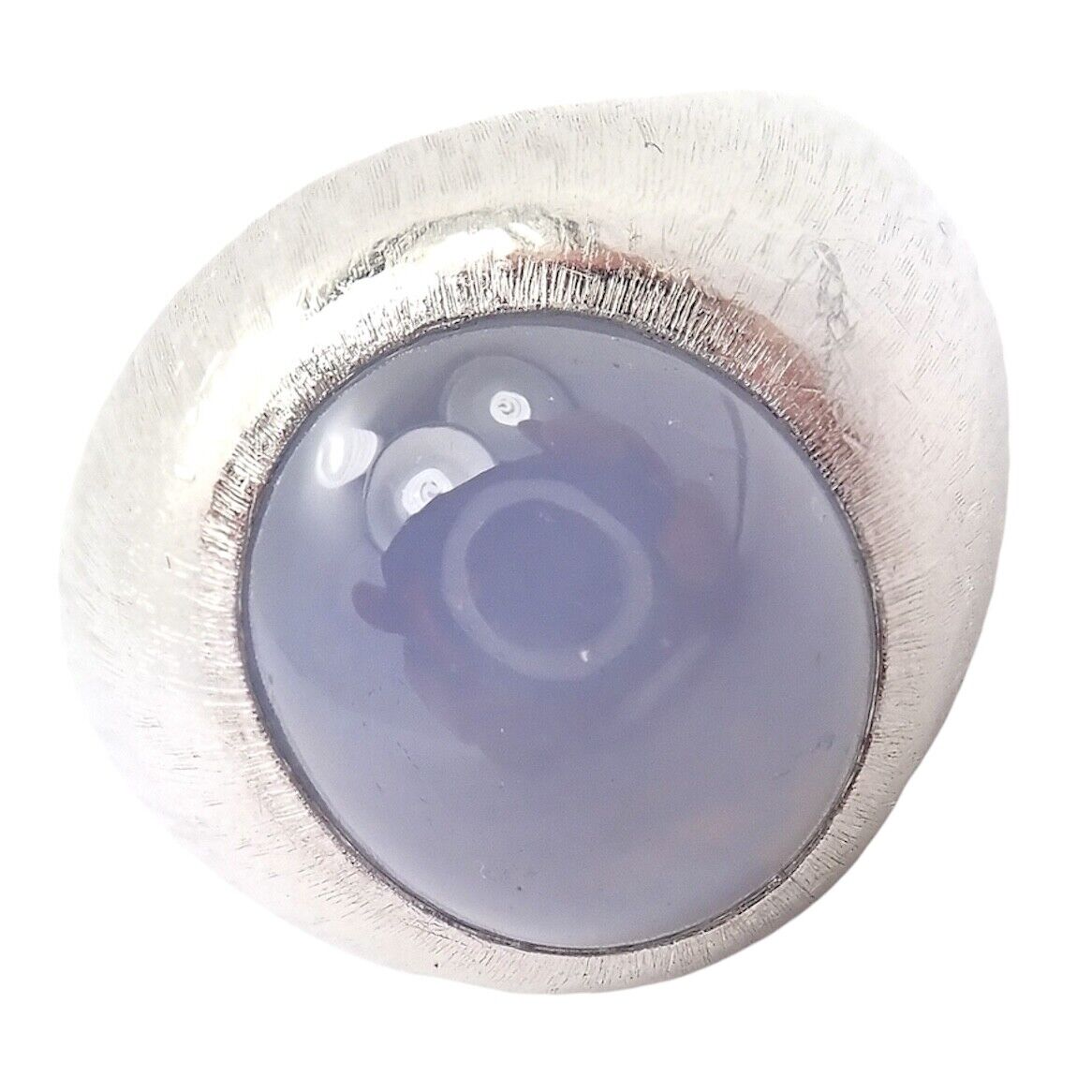 Vintage Buccellati Platinum Large Cabochon Star Sapphire Ring - Antique Jewelry for Women, Luxury Gift for Her, Perfect for Weddings & Special Occasions