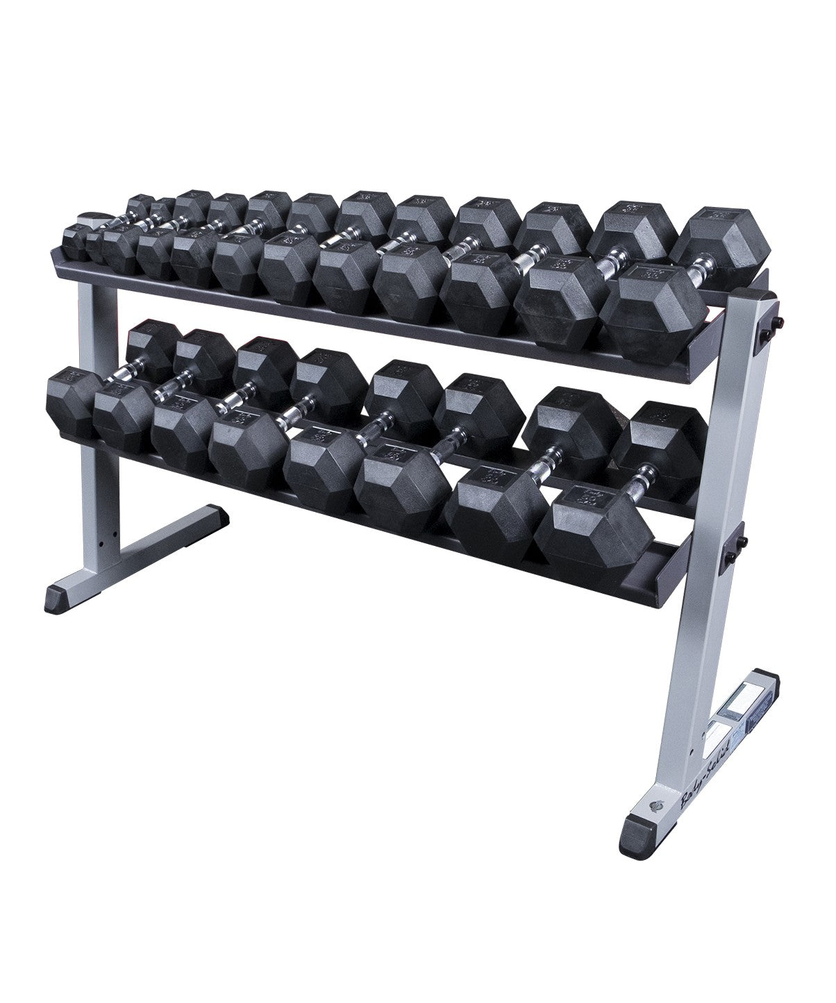 BodySolid GDR60 Dumbbell Rack - Heavy Duty Steel Weight Rack for Home Gym & Commercial Use - Perfect for Dumbbell Storage & Organization in Fitness Centers
