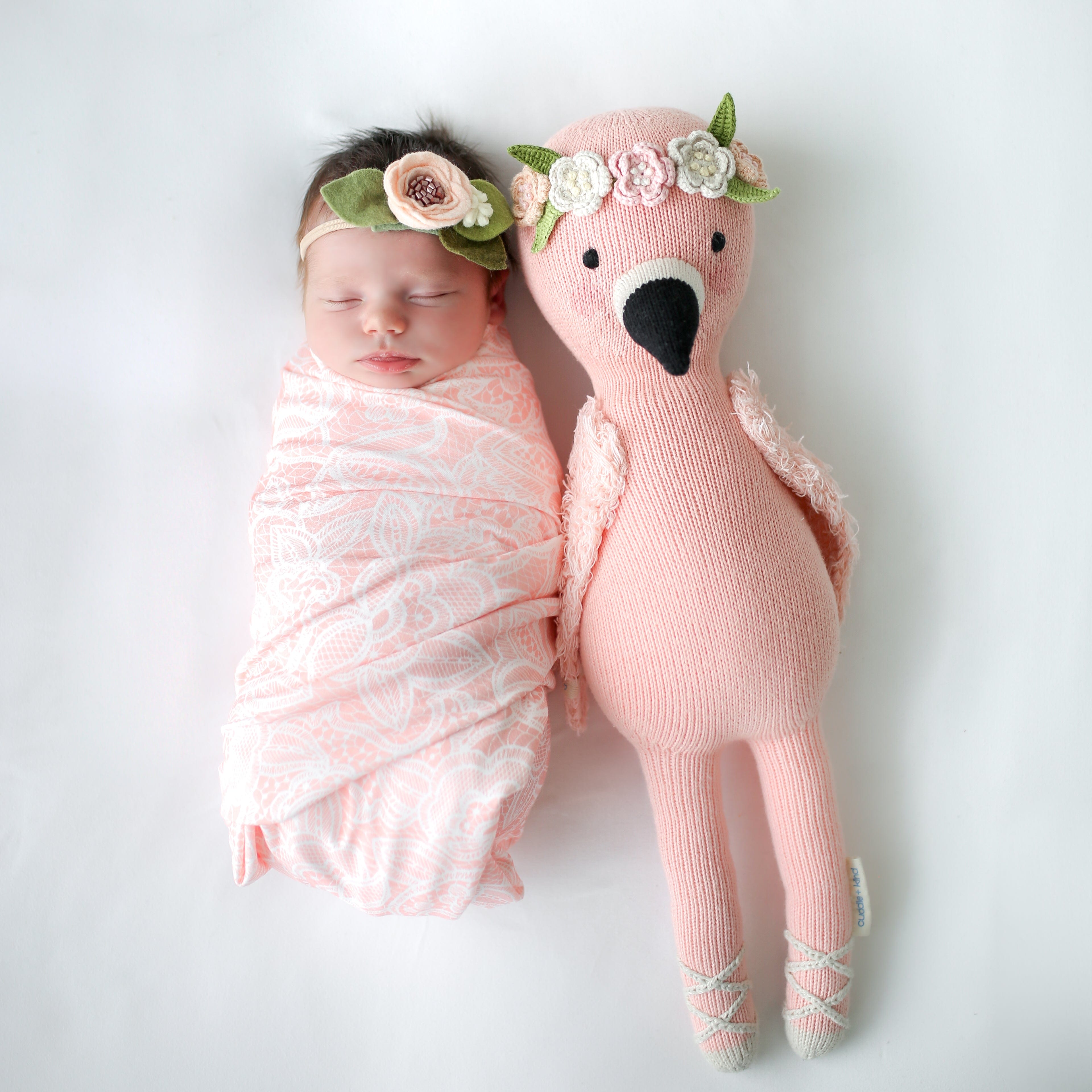 Cuddle+Kind Little Flamingo Stuffed Animal - Adorable Plush Toy for Kids, Soft & Huggable Gift for Baby Shower, Birthday, Nursery Decor | Perfect for Cuddling, Playtime & Comfort