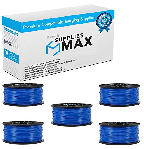 Premium 3D Printer Filament - Universal ABS Blue (1.75mm, 1kg, 5-Pack) | High-Quality Replacement Filament for 3D Printing | Perfect for DIY Projects, Prototyping & Home Use (PFABSBL_5PK)