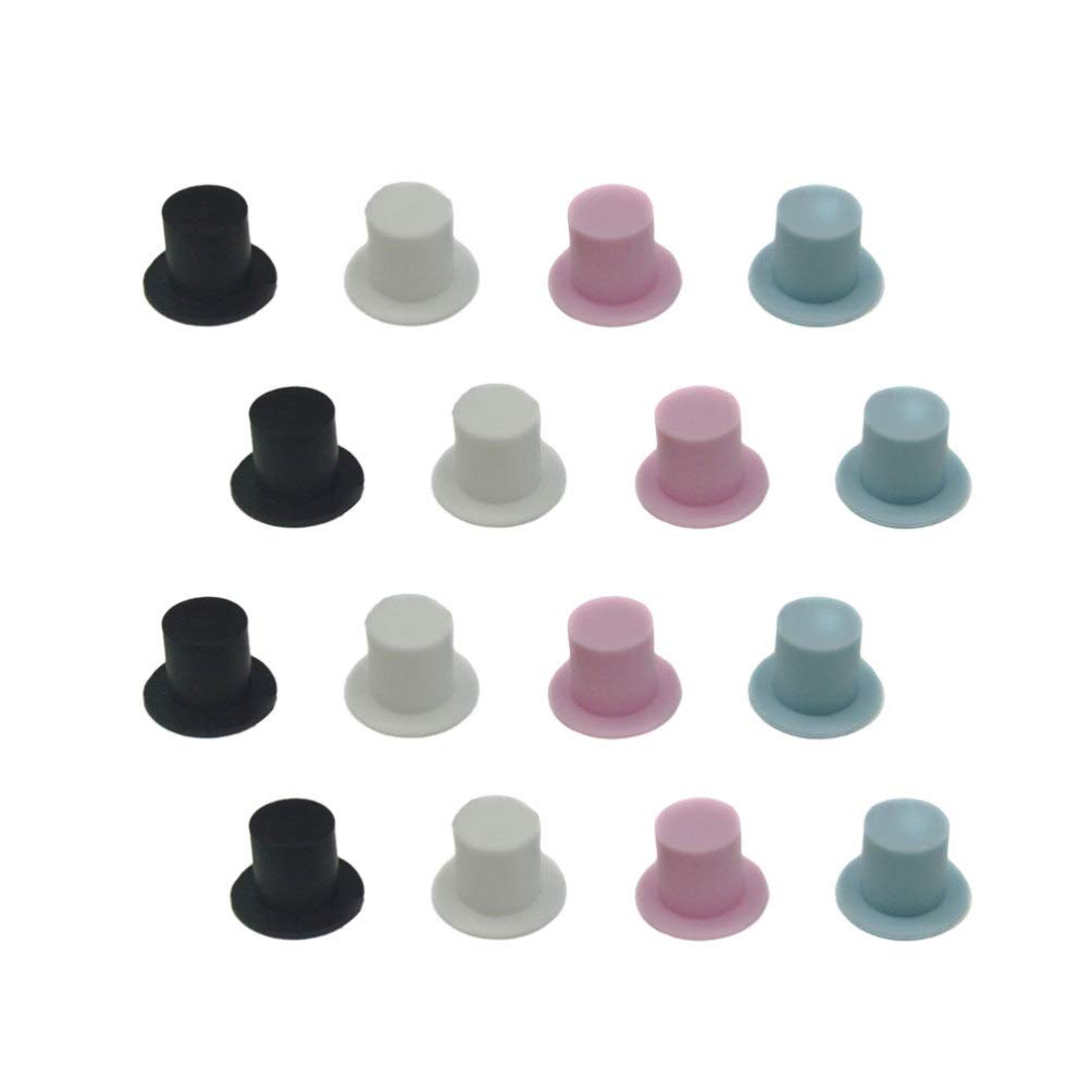 EXCEART 80pcs Mini Plastic Top Hats - Colorful Magician Hats for DIY Crafts, Kids Party Favors & Art Projects - Perfect for Costume Parties, Magic Shows, and School Events
