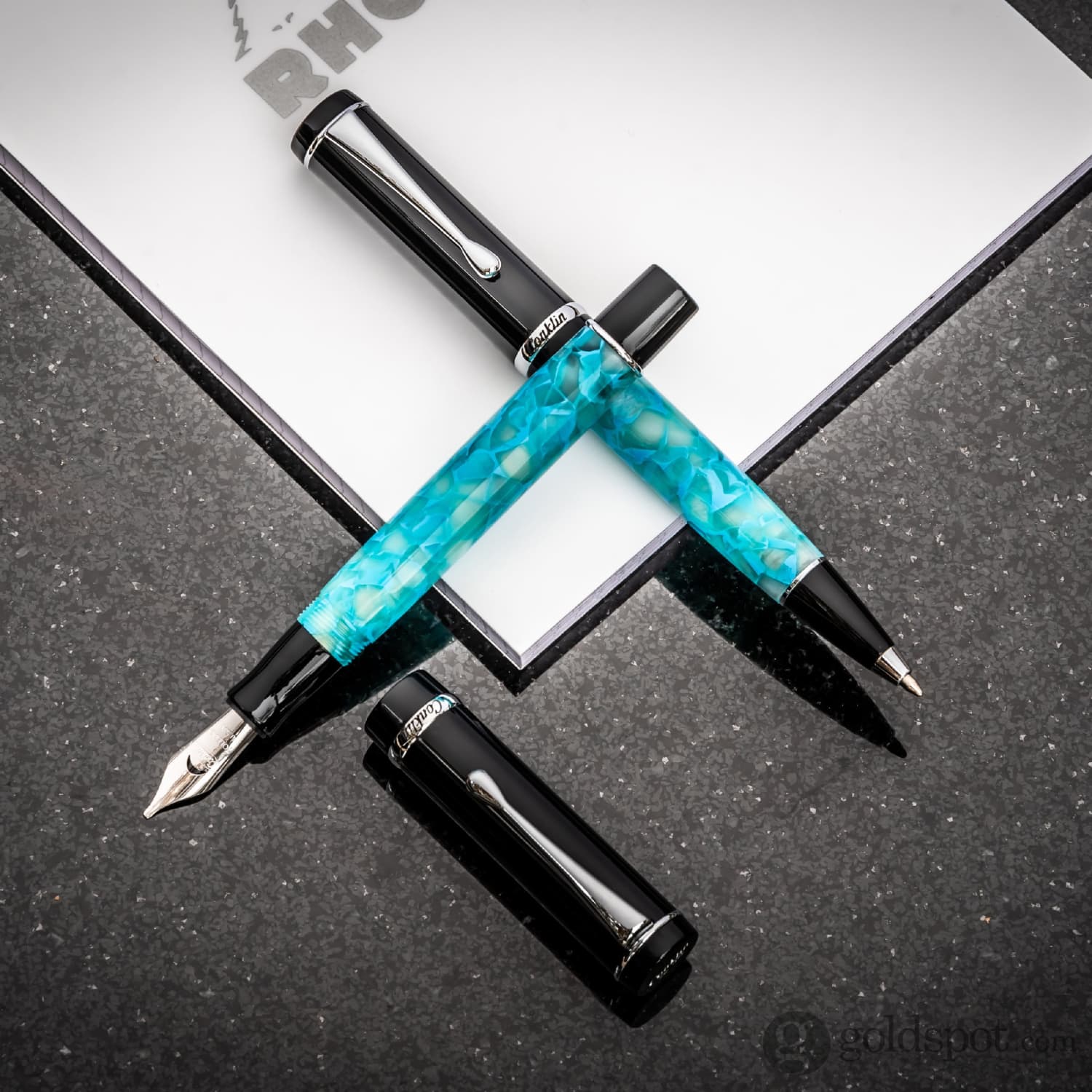 Conklin Duragraph Ballpoint Pen - Turquoise Nights - Premium Writing Instrument for Professionals & Students - Perfect for Office, School & Gift Giving