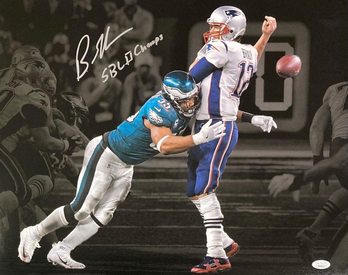 Brandon Graham Autographed 16x20 Philadelphia Eagles Photo - Super Bowl LII Champions with JSA Certificate - Perfect for Eagles Fans, Sports Memorabilia Collectors, and Man Cave Decor