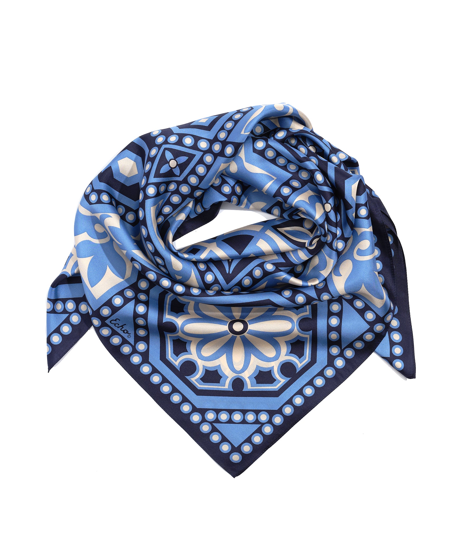 The Marquee 35 Silk Square Scarf - Premium Fashion Accessory for Women, Elegant Gift for Mother's Day, Wedding & Special Occasions