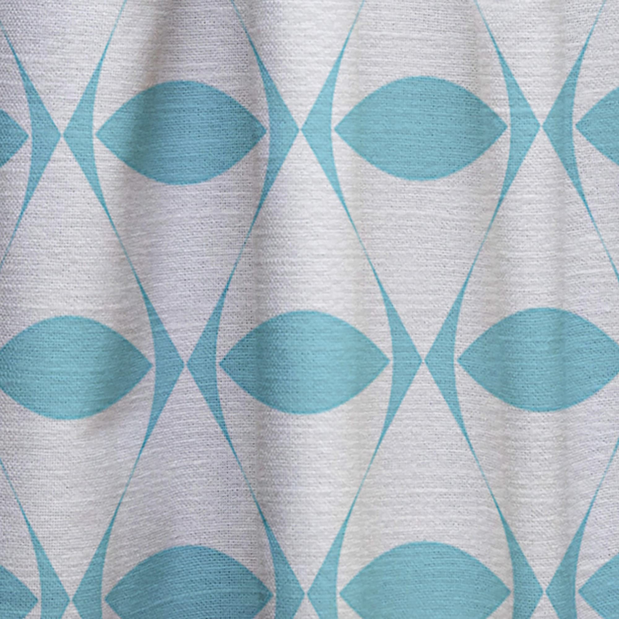 DesignQ Abstract Retro Geometric Pattern Thermal Insulated Curtains - Single Panel 52x84 - Bedroom & Living Room Window Drapes for Energy Saving & Stylish Home Decor