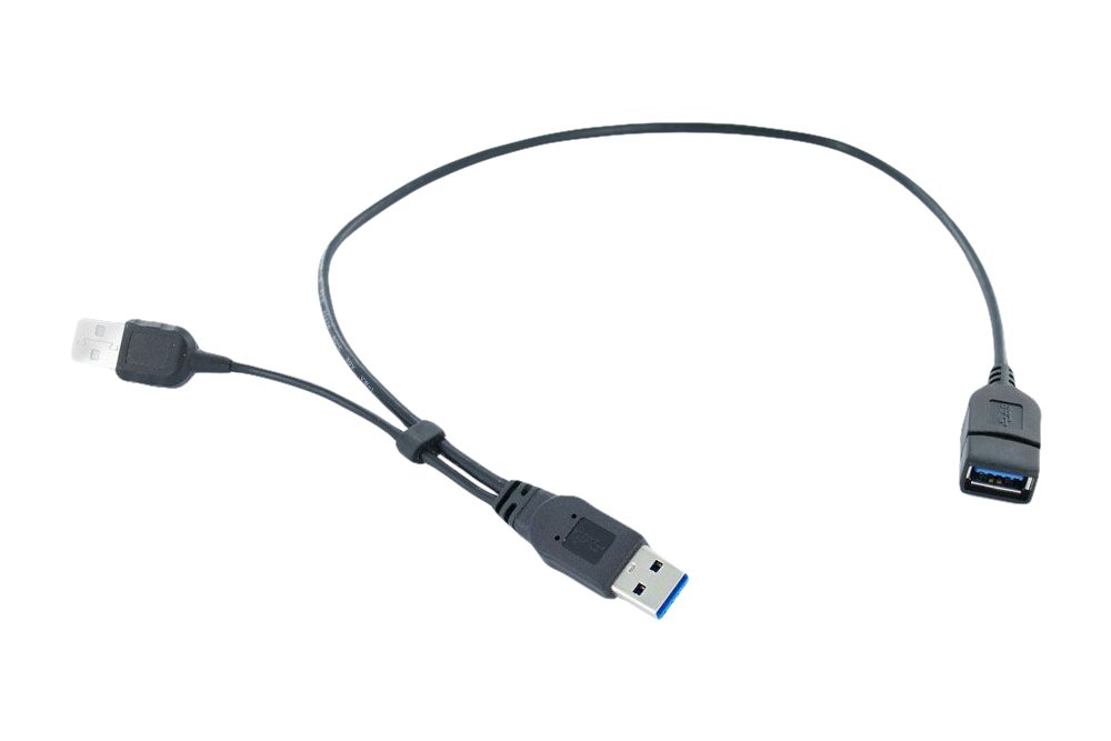 Apricorn USB 3.0 Y-Cable Power Adapter for External Hard Drives - Fast Data Transfer & Backup Solution for PC, Mac, Laptop, Gaming & Office Use