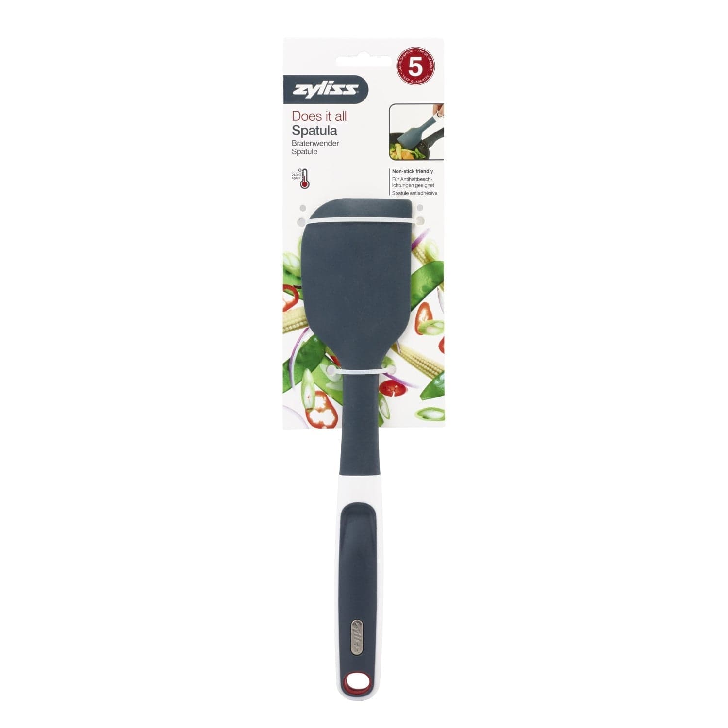 Zyliss Multi-Purpose Kitchen Spatula - Non-Slip Handle, Heat-Resistant for Cooking, Baking, Flipping Pancakes & Scrambled Eggs - Perfect for Home Chefs & Baking Enthusiasts
