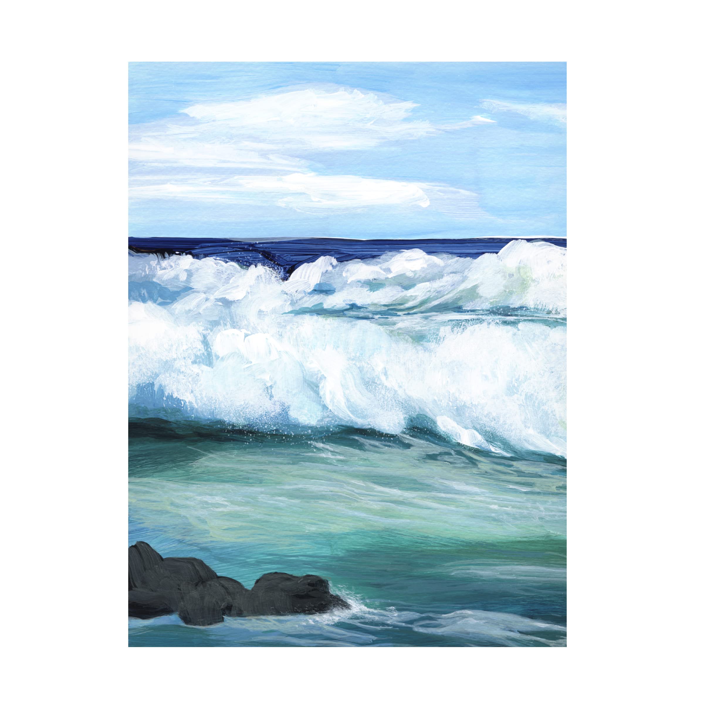 Grace Popp 'Barrel Break I' Canvas Art Print - Modern Wall Decor for Living Room, Bedroom & Office - Trademark Fine Art Collection