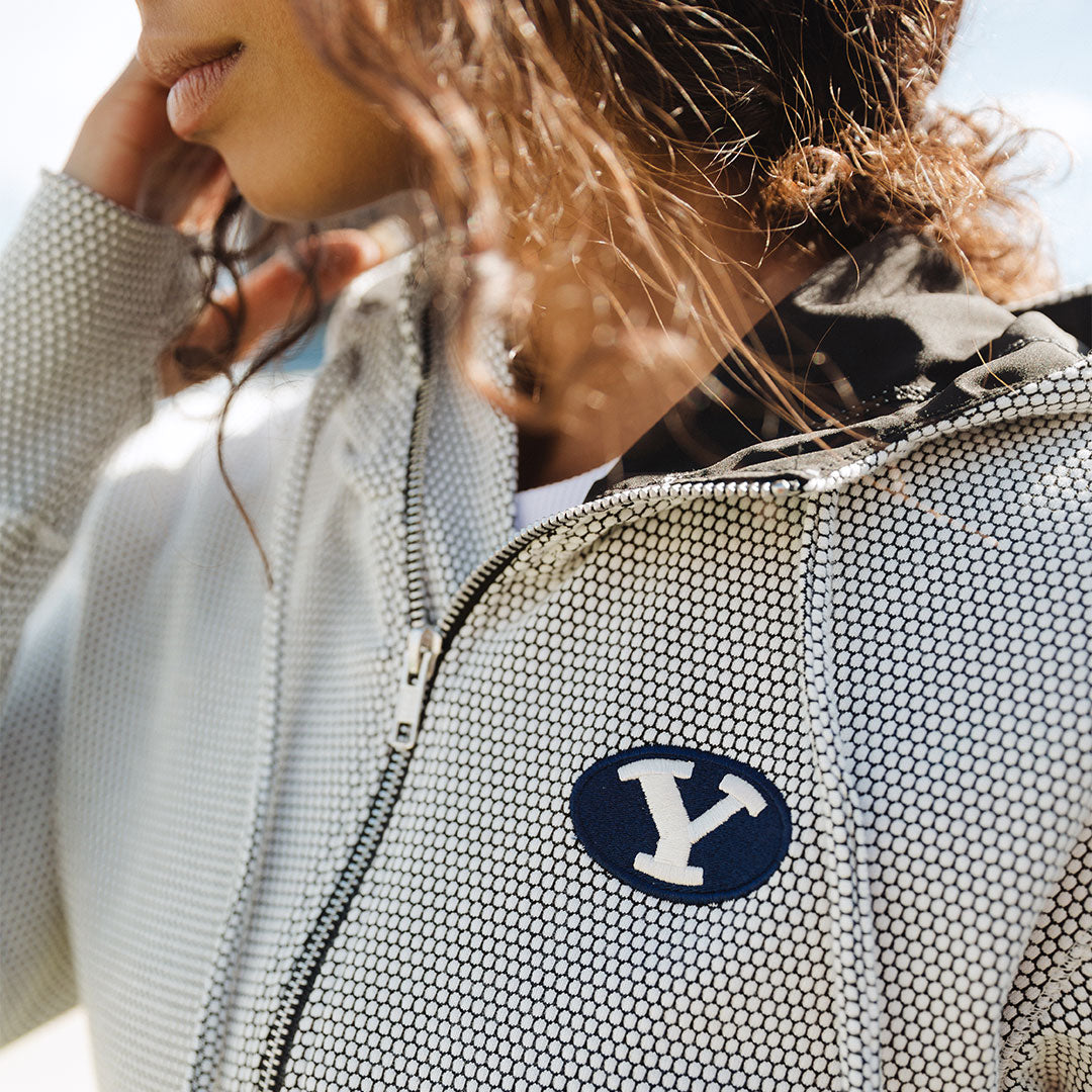 BYU Albion Honeycomb Zip Up Hoodie - Men's & Women's Pullover Sweatshirt for College Fans & Casual Wear