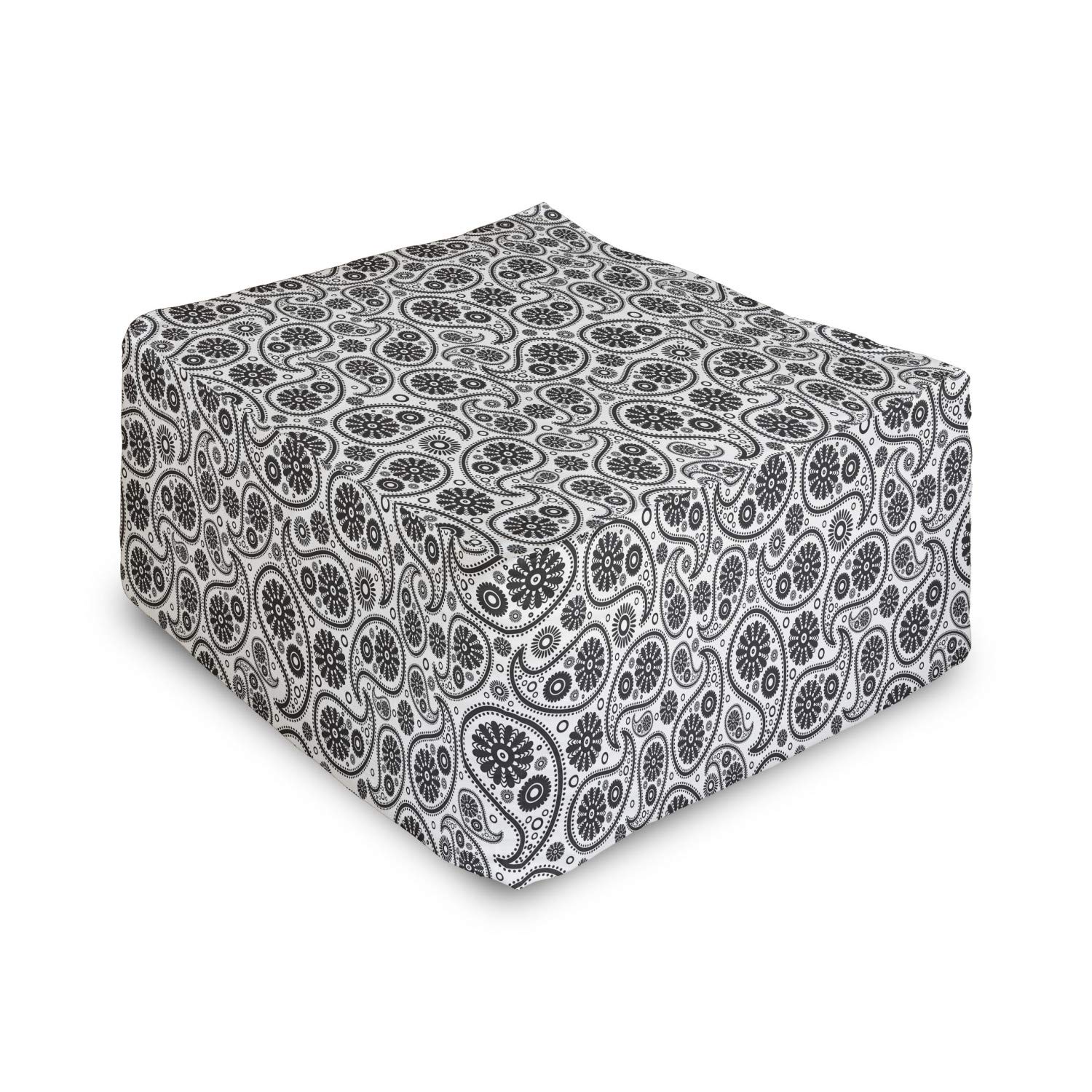 Ambesonne Paisley Rectangle Pouf Ottoman - 25
