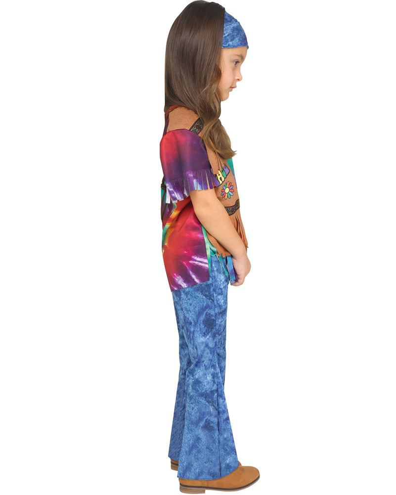 Groovy 60s Baby Girl Toddler Costume - Retro Hippie Outfit for Dress Up, Halloween & Themed Parties