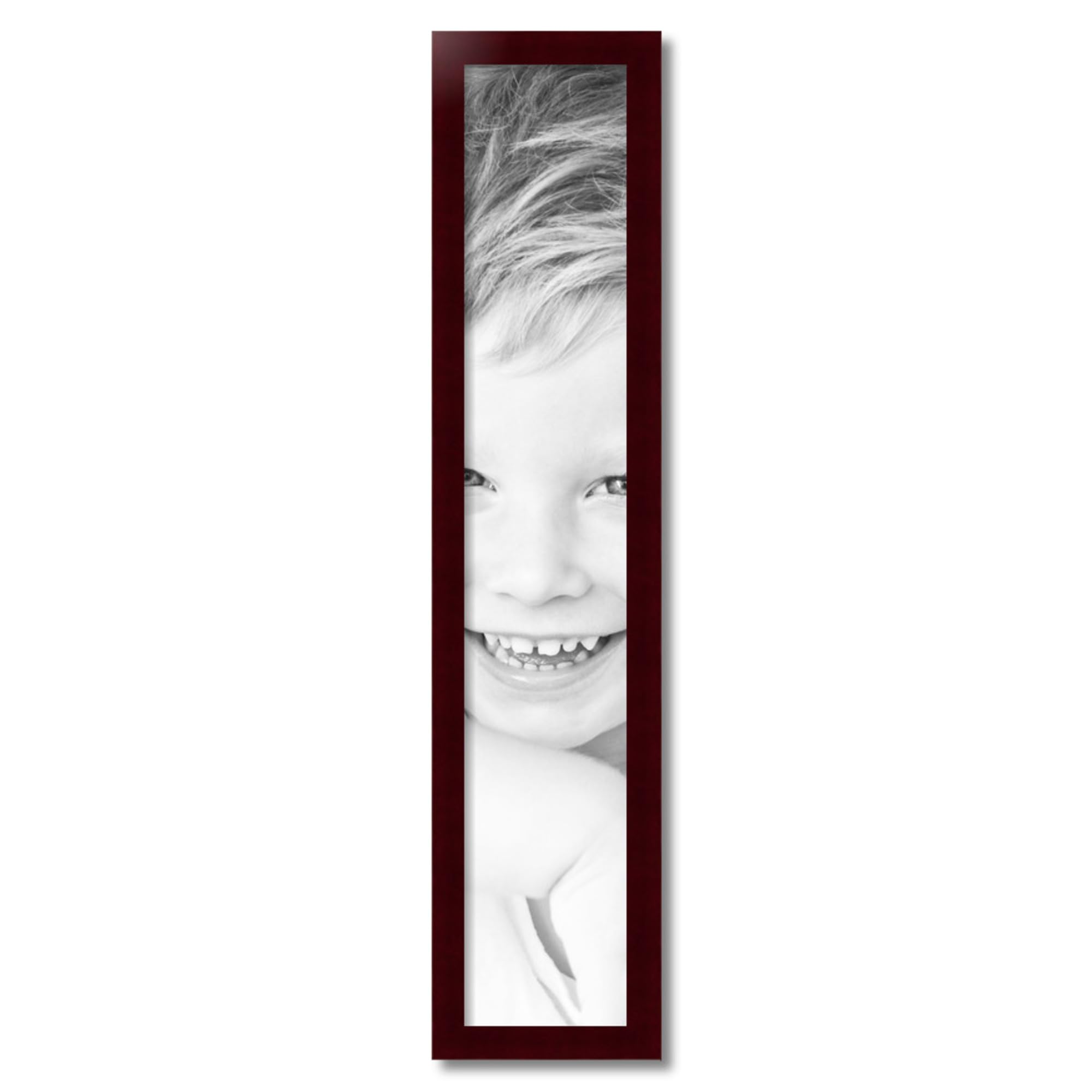 ArtToFrames 7x39 Inch Red Wood Picture Frame - 1.38 Inch Cherry Finish Custom Poster Frame for Artwork & Photos - Includes Economy Acrylic - Perfect for Wall Decor, Living Room, Bedroom & Office Display