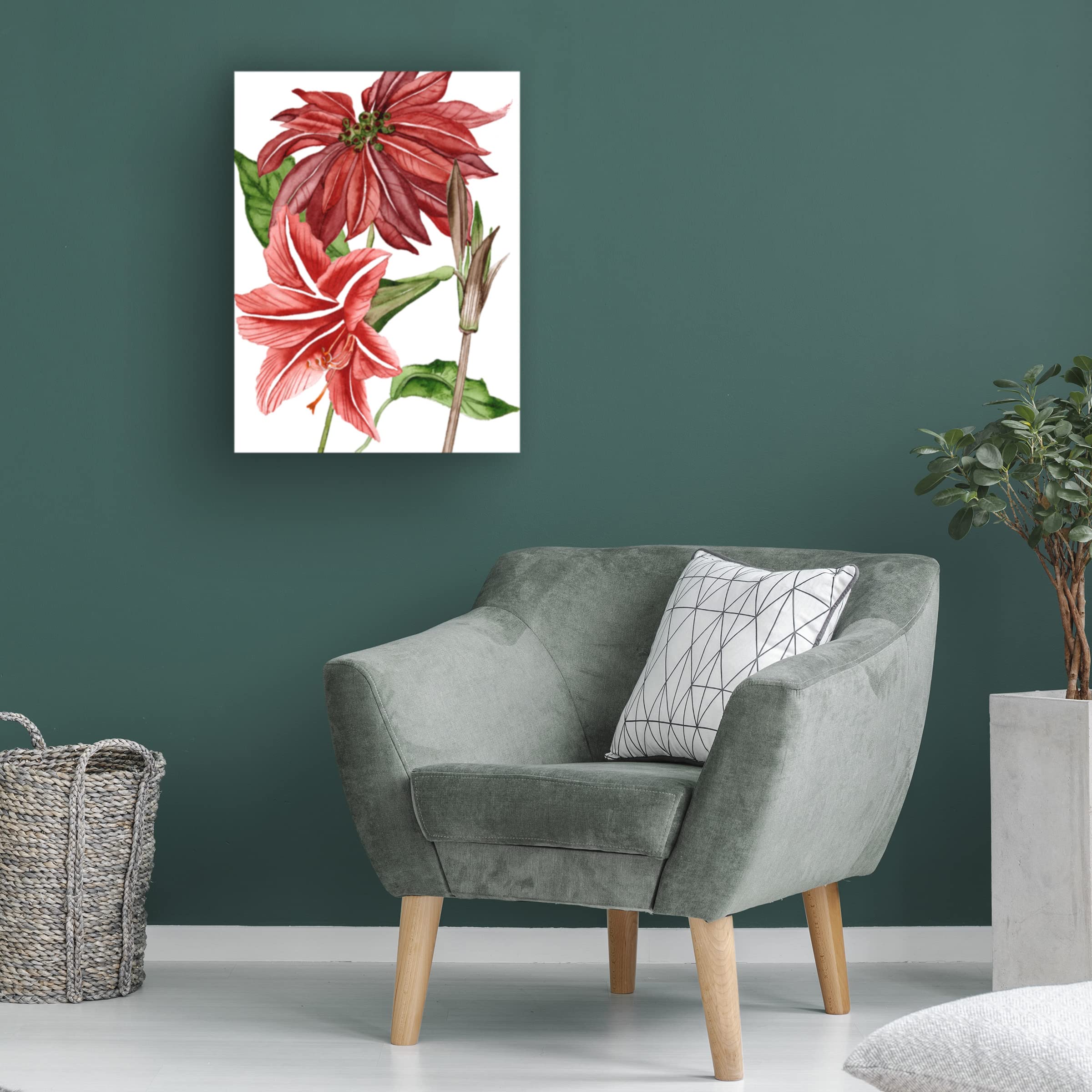 Trademark Fine Art 'Merry Blossom I' Canvas Wall Art by Melissa Wang - Floral Home Decor for Living Room, Bedroom & Office