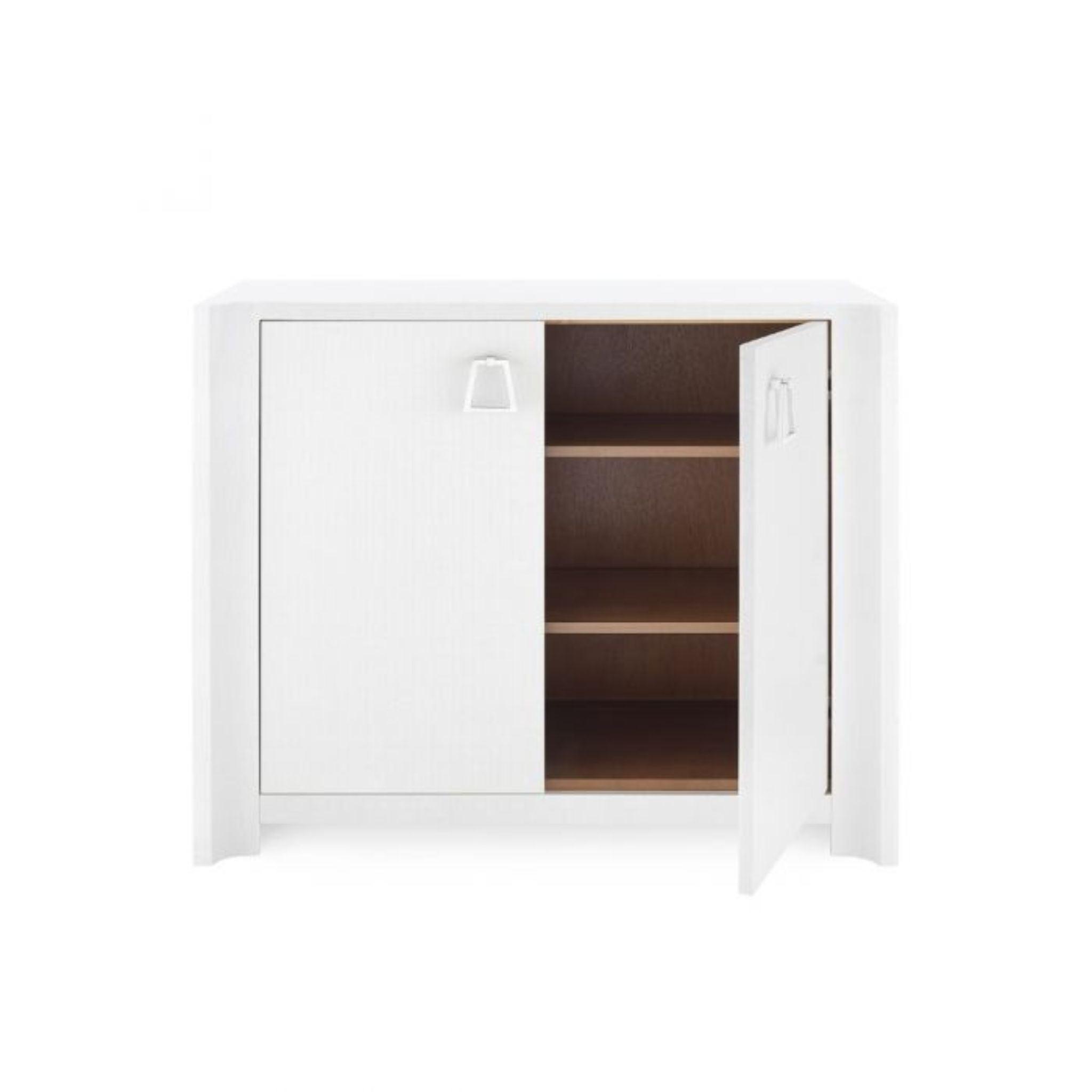 Audrey Cream Cabinet with Custom Pulls - Elegant Storage Solution for Living Room, Bedroom & Home Office