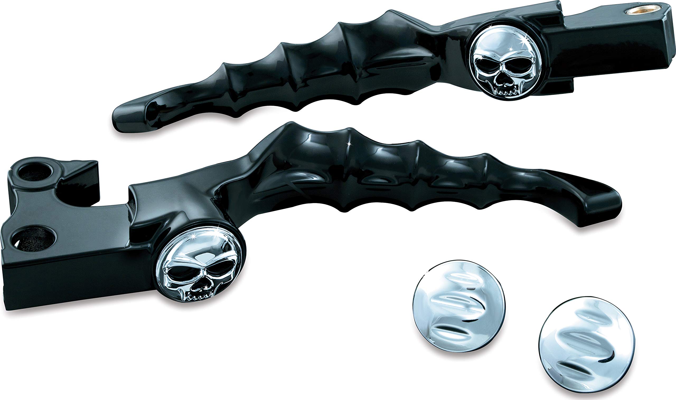 Kuryakyn 1091 Zombie Clutch & Brake Trigger Levers for 2008-2016 Harley-Davidson Motorcycles - Gloss Black Pair - Motorcycle Handlebar Accessories for Custom Bike Builds & Horror-Themed Rides