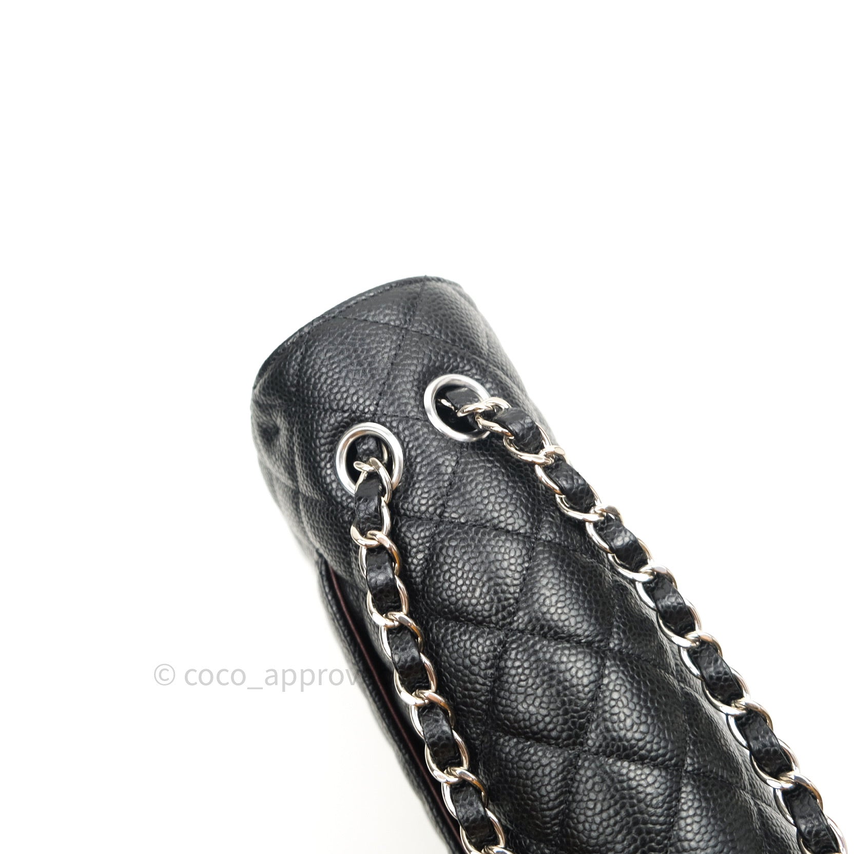 Chanel Classic M/L Medium Double Flap Bag Black Caviar Silver Hardware - Luxury Designer Handbag for Women, Perfect for Work, Evening Events & Everyday Use