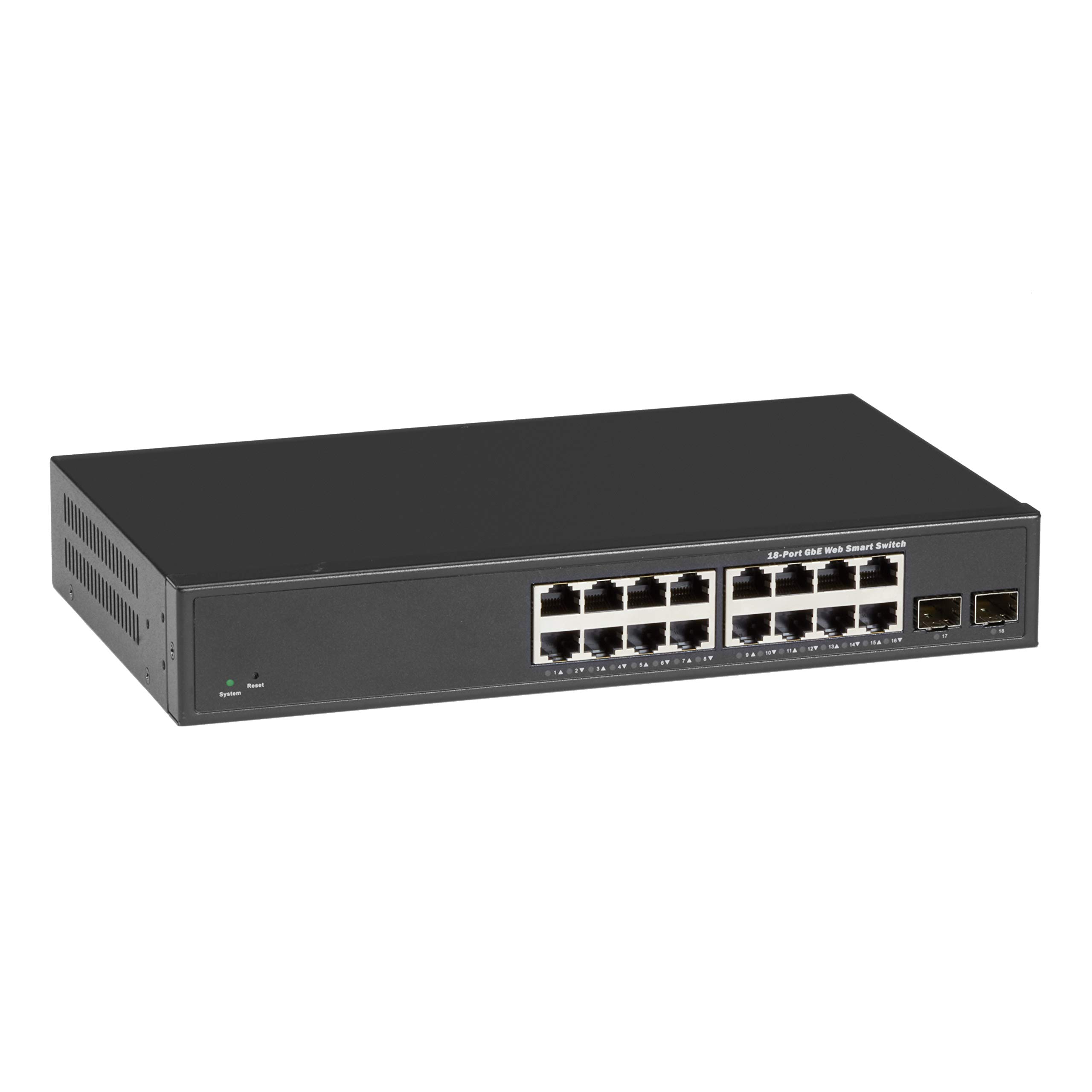 Black Box 18-Port Gigabit Web Smart Switch for High-Speed Network Connectivity | Ideal for Office, Home & Small Business Networks