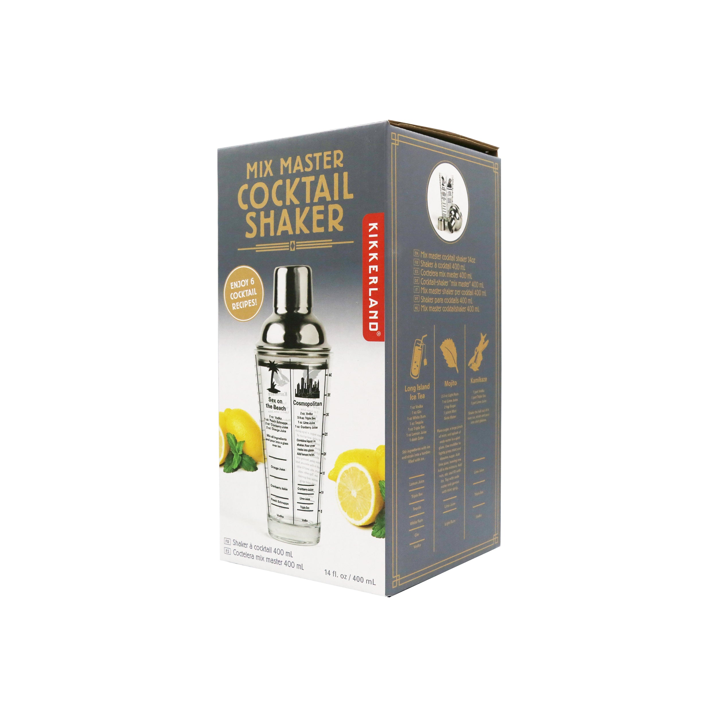 Premium Stainless Steel Mix Master Cocktail Shaker Set - Bar Quality Drink Mixer for Martinis, Margaritas & Cocktails - Perfect for Home Bars, Parties & Professional Bartenders