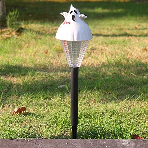 UBERSWEET® White Ghost Solar Garden Lights - Mini Solar Lawn Lamps for Outdoor Decoration (Set of 1) | Waterproof Solar-Powered Landscape Lighting for Halloween, Yard, Pathway, and Garden Decor