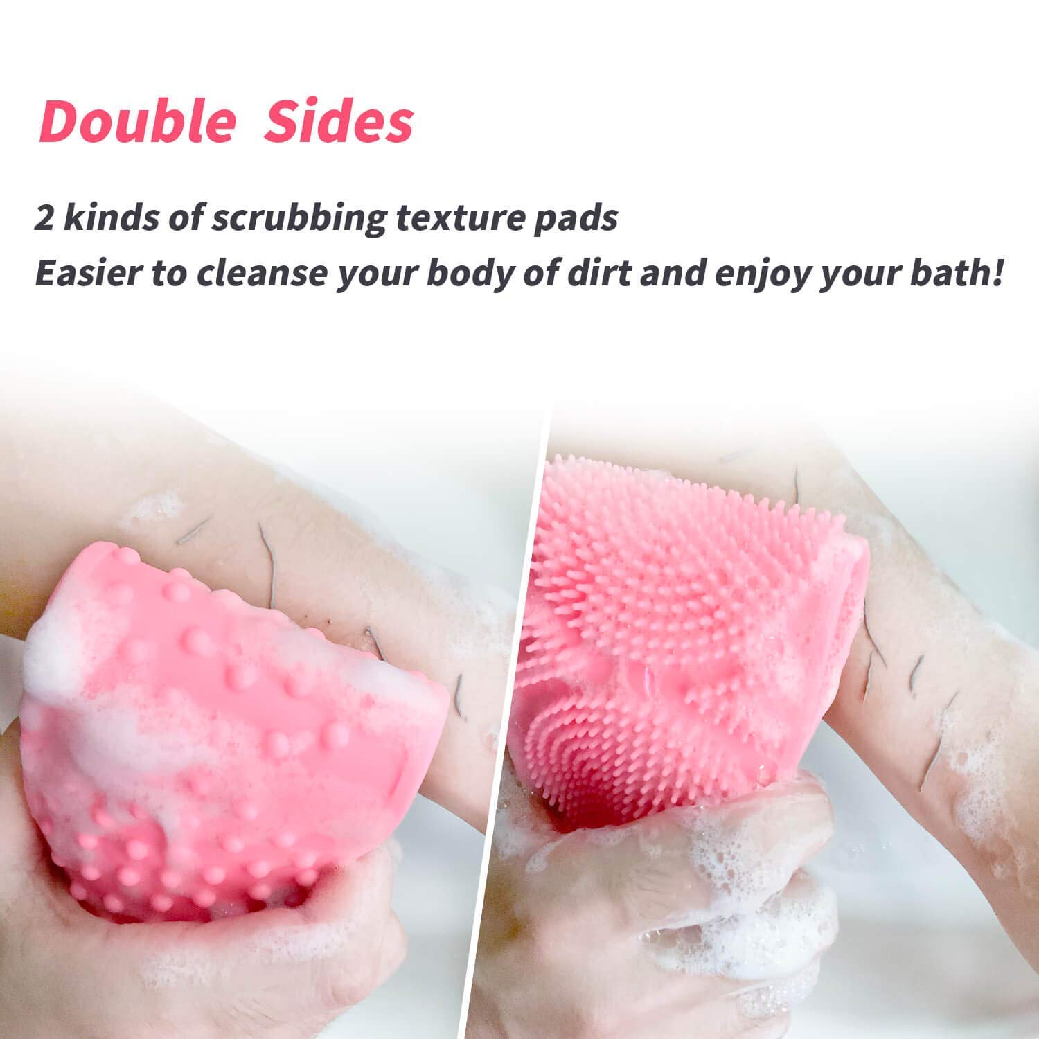 Deal2Door Silicone Body Scrubber for Women - Exfoliating Bath Brush with Soft Bristles (Multicolor) - Perfect for Shower, Spa & Sensitive Skin Care