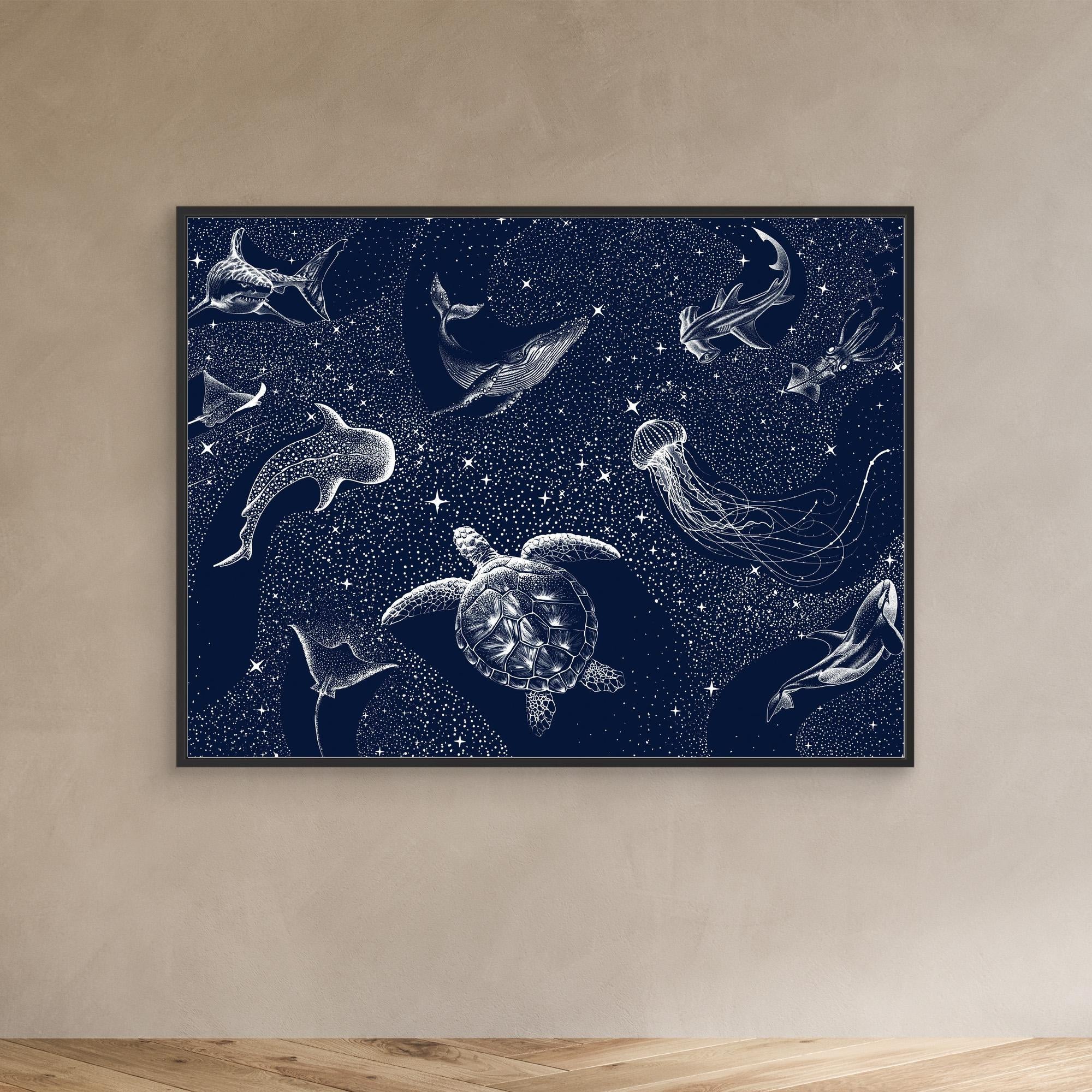 Cosmic Ocean Canvas Print by Alirıza Çakir - Stunning Space Art for Home & Office Decor