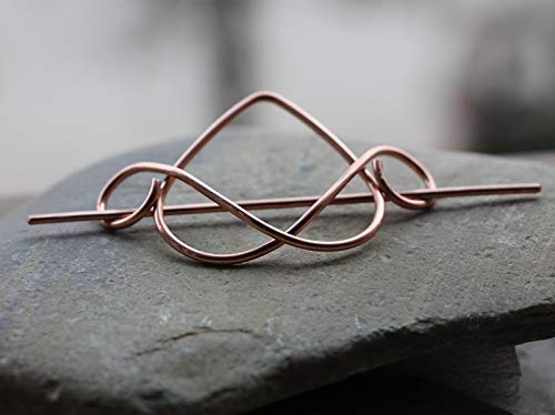 Elegant Copper Heart Hair Clip - Small Hair Pin & Scarf Pin for Women, Perfect Gift for Girlfriend - Wedding, Party & Everyday Hair Accessories