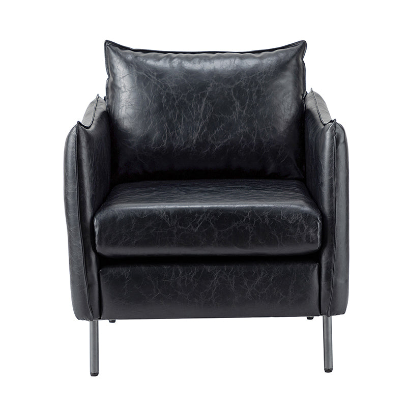 Felix Faux Leather Armchair - Modern PU Leather Accent Chair for Living Room, Office & Lounge - Comfortable Mid-Century Style Seating for Home Decor