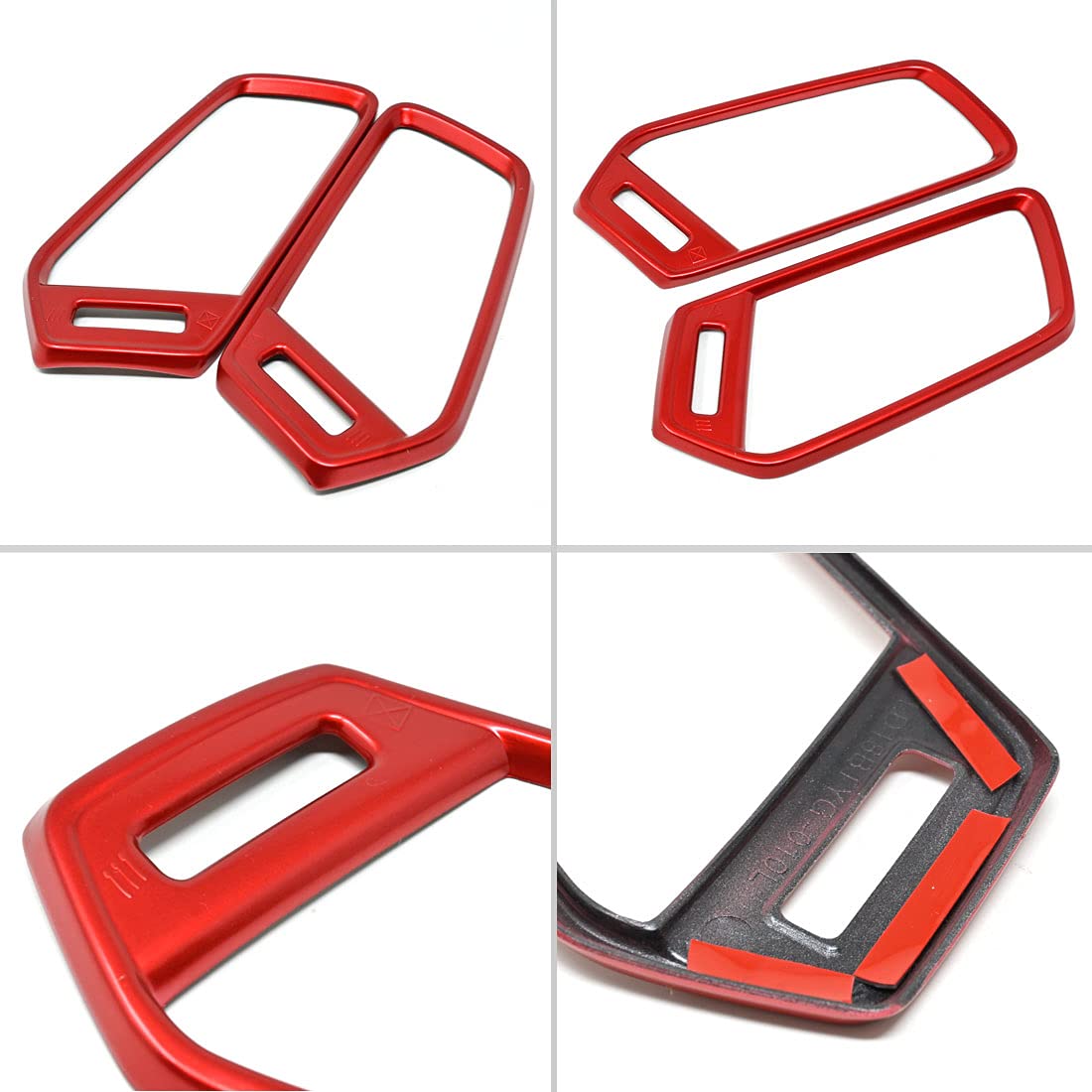 GZXinWei Red Interior Trim Kit for Honda Accord 10th Gen (2018-2021) - Dashboard Side Air Vent Frame Cover Sticker Accessories | Car Interior Decoration & Customization Upgrade