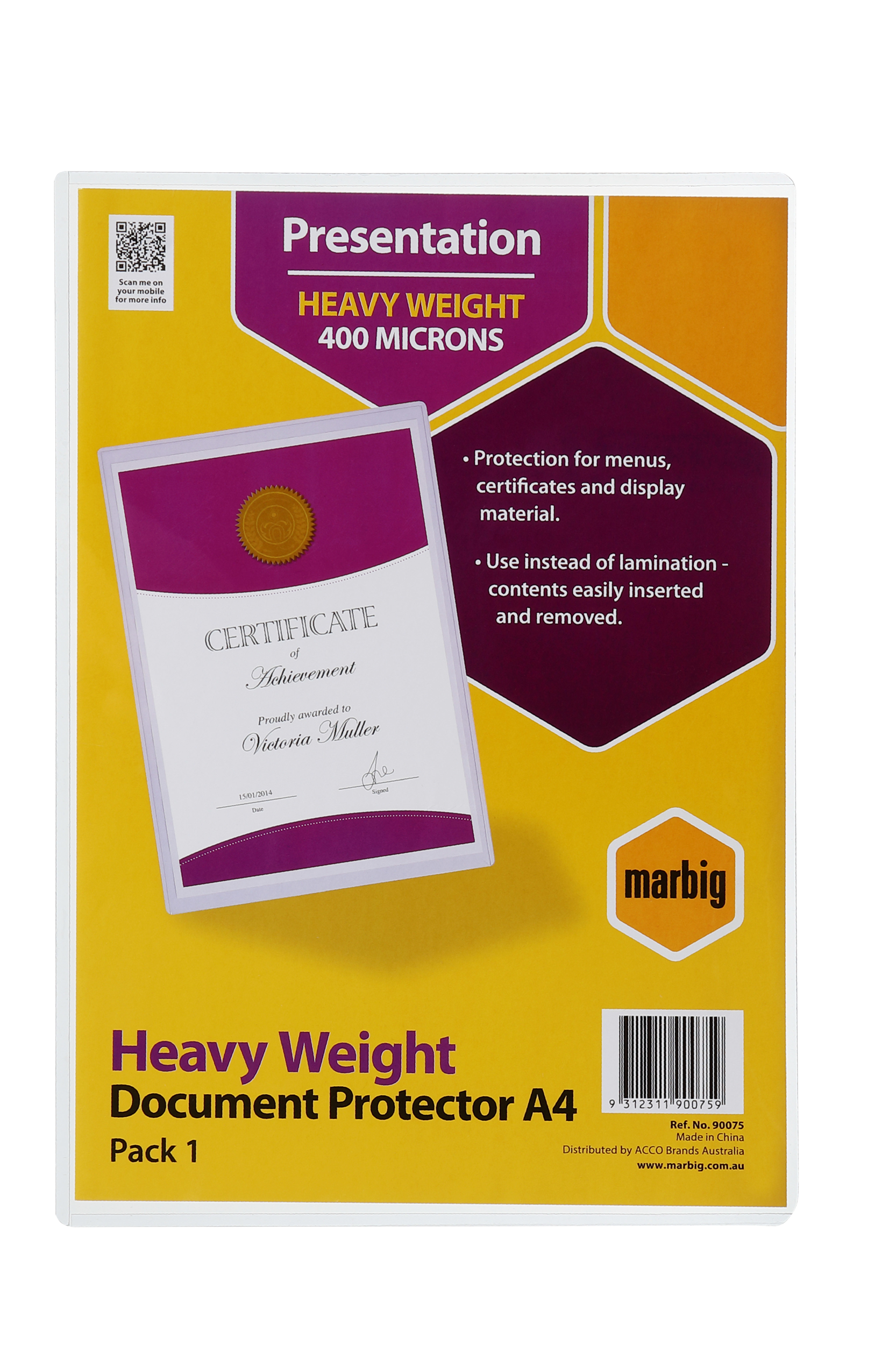 A4 Slide-In Document Protector - Clear Plastic Menu Cover for Restaurants, Offices & Presentations | Waterproof & Durable Sheet Protectors