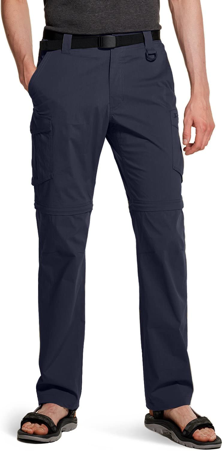 CQR Men's Convertible Cargo Pants - Water Resistant Hiking Pants with Zip-Off Legs | Lightweight Stretch UPF 50+ Outdoor Work Pants for Camping, Hiking & Travel